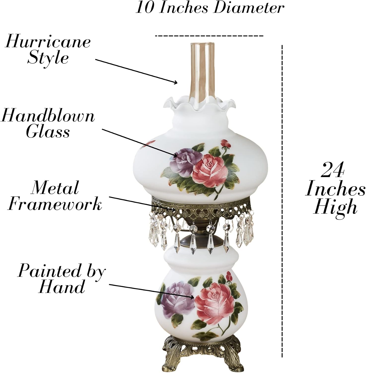 Touch of Class Adelaide Hurricane Style Table Lamp