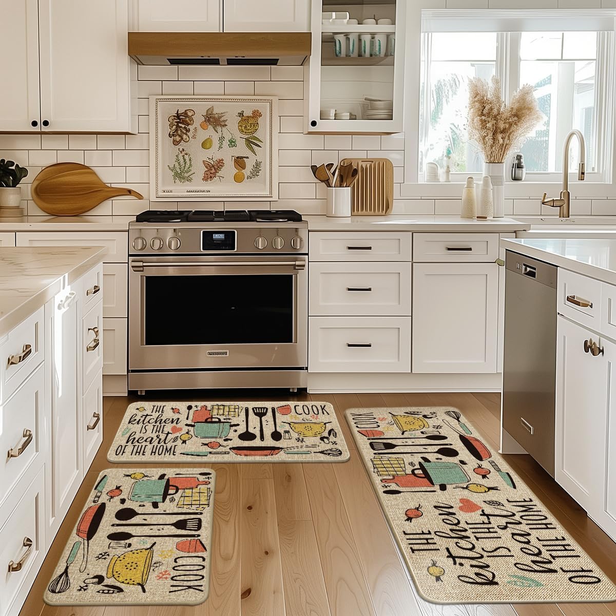 Artoid Mode The Kitchen is The Heart of The Home Kitchen Mats Set of 2