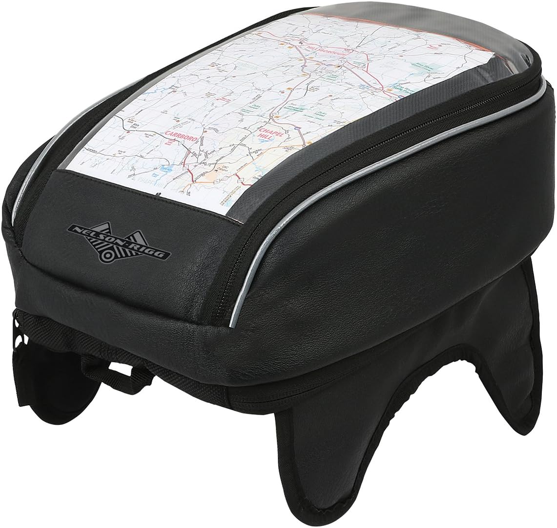 Nelson-Rigg Route 1 Journey Highway Cruiser Magnetic Tank Bag, fits Harley Davidson, Indian, Honda, Yamaha, Suzuki and more