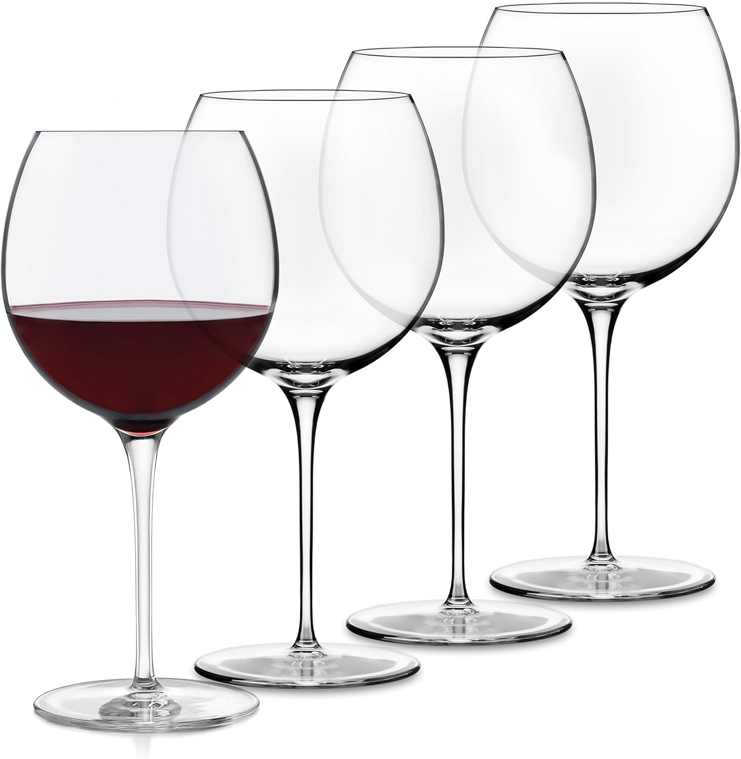 Libbey Signature Kentfield Estate All Purpose Wine Glasses Set of 4, Long Stem Wine Glasses for Red and White Wine, Perfect Glass Goblet Gift Set