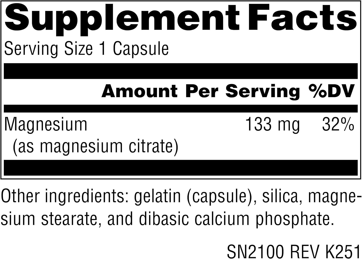 Source Naturals, Magnesium Citrate - 133 mg - 180 Capsules | Supports Bone and Heart Health