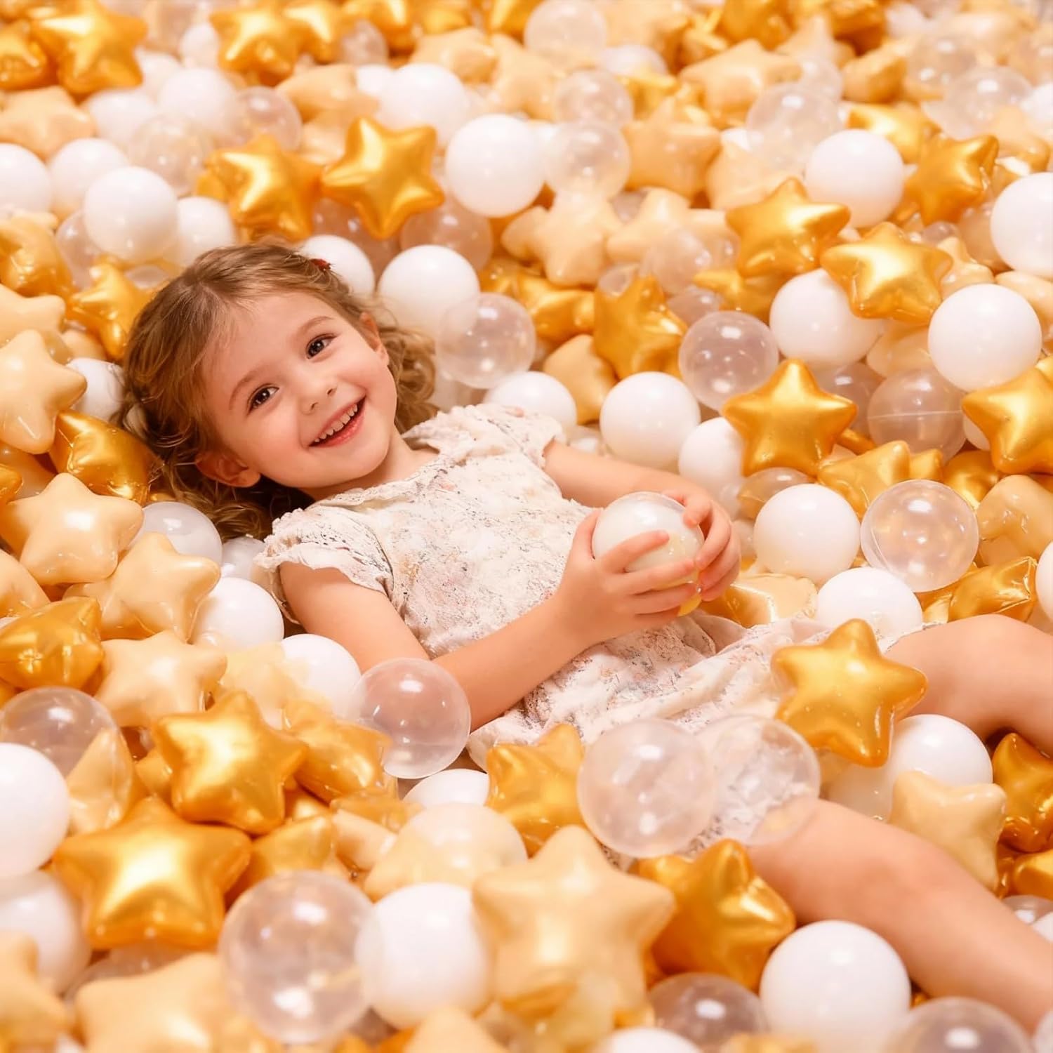 GOGOSO Ball Pit Balls 100 PCS for Toddles, Kids Plastic Balls for Ball Pit, Pool, Pink Party Accessories, Birthday Decoration