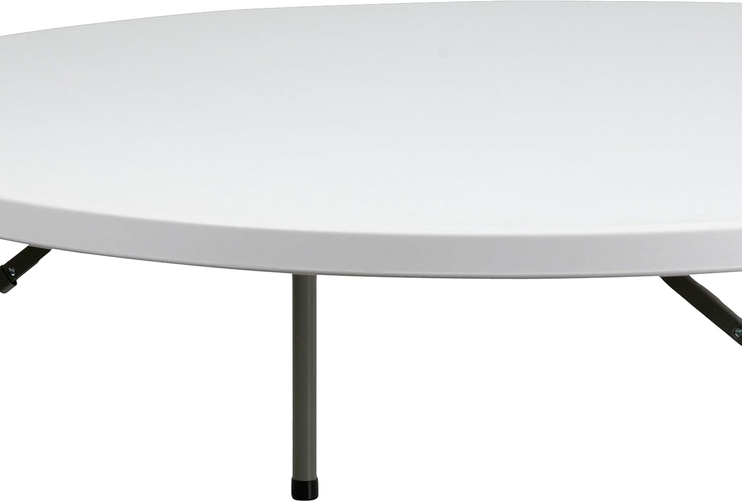 Flash Furniture 5' Round All-Occasion Plastic Folding Event Table for Parties and Trade Shows, Folding Banquet Table for Indoor/Outdoor Events, White