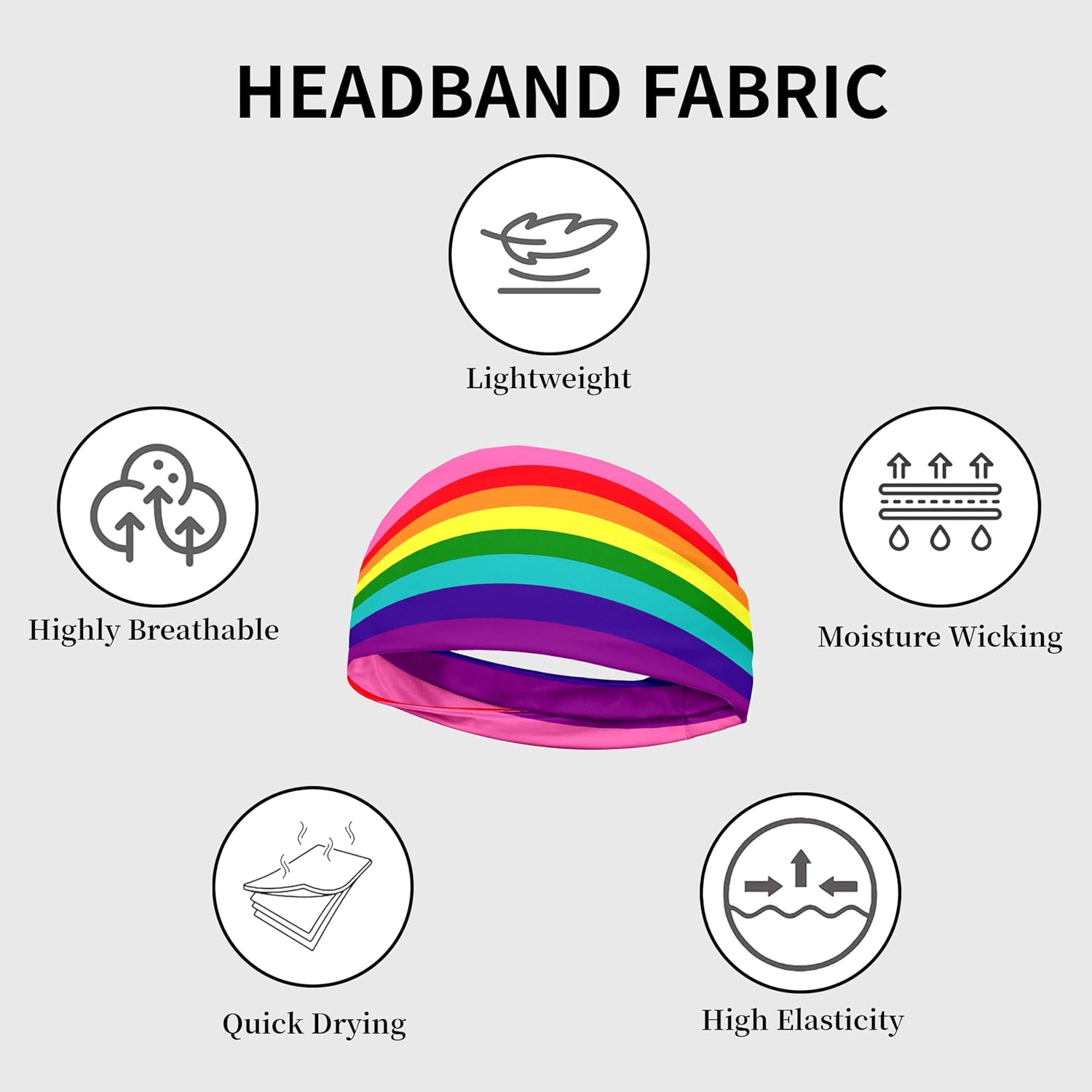 Sports Headband for Women Men,Flag Pattern Workout Head Band,Sweat Bands,Women Running Cycling Yoga Fitness,WorkoutSports Gift