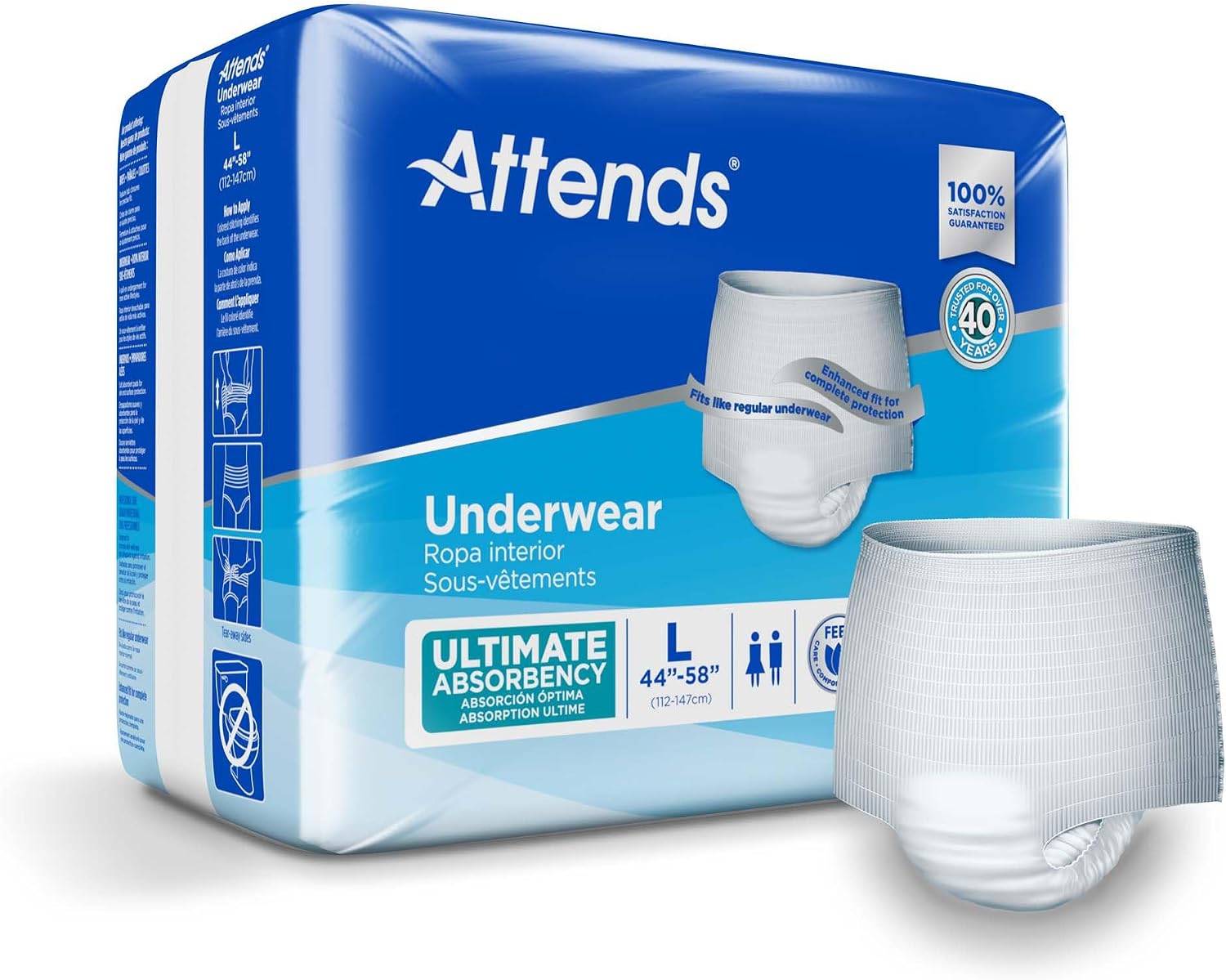 Attends MCK22023101 - Adult Underwear Pull On Medium Disposable Heavy Absorbency