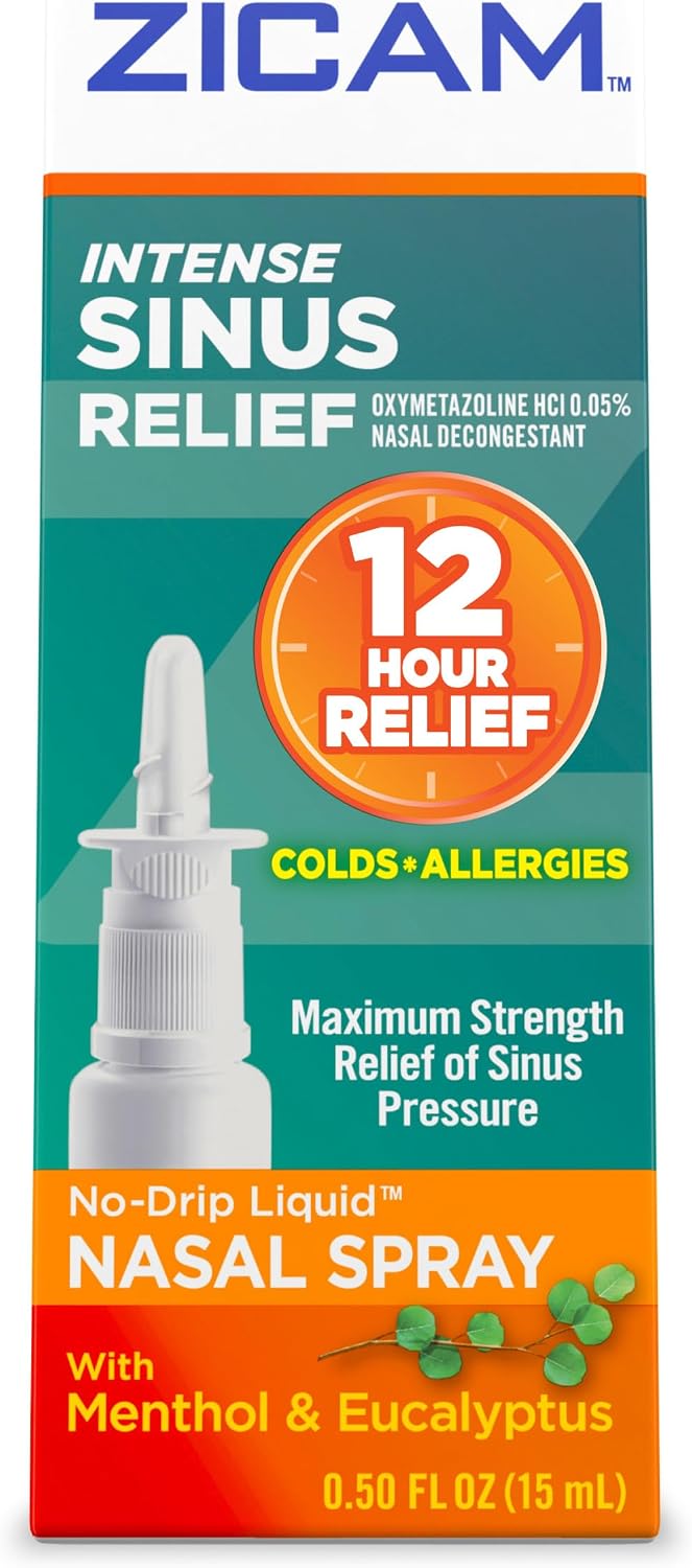 Zicam Intense Sinus Relief No-Drip Nasal Spray, 0.50 Fl Oz