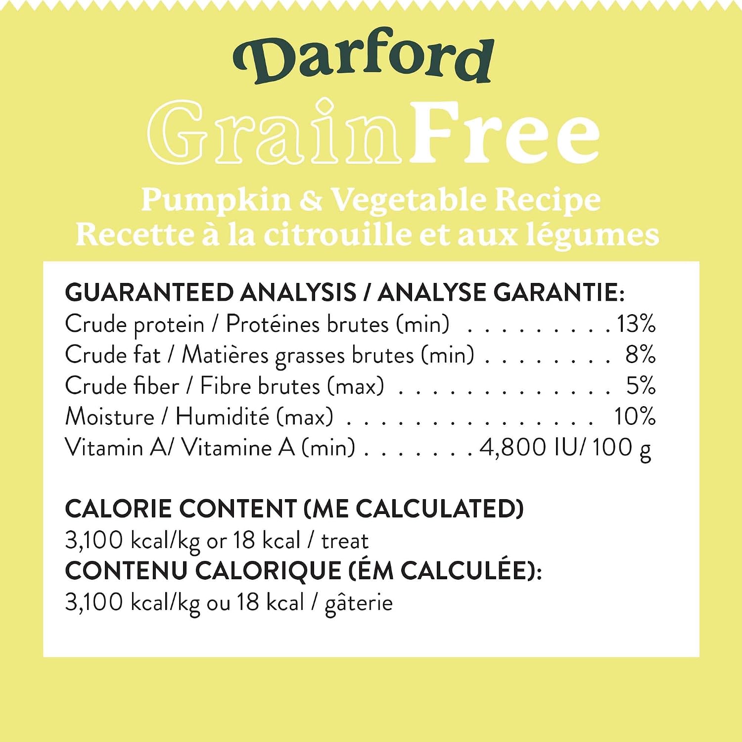 Darford Grain-Free Dog Treats – Pumpkin & Mixed Vegetables Recipe – Crunchy Oven-Baked Biscuits – No Corn