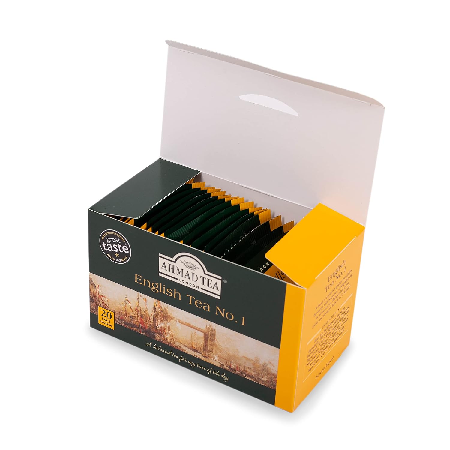 Ahmad Tea Green Tea, Green Tea Teabags 100 ct - Caffeinated & Sugar-Free