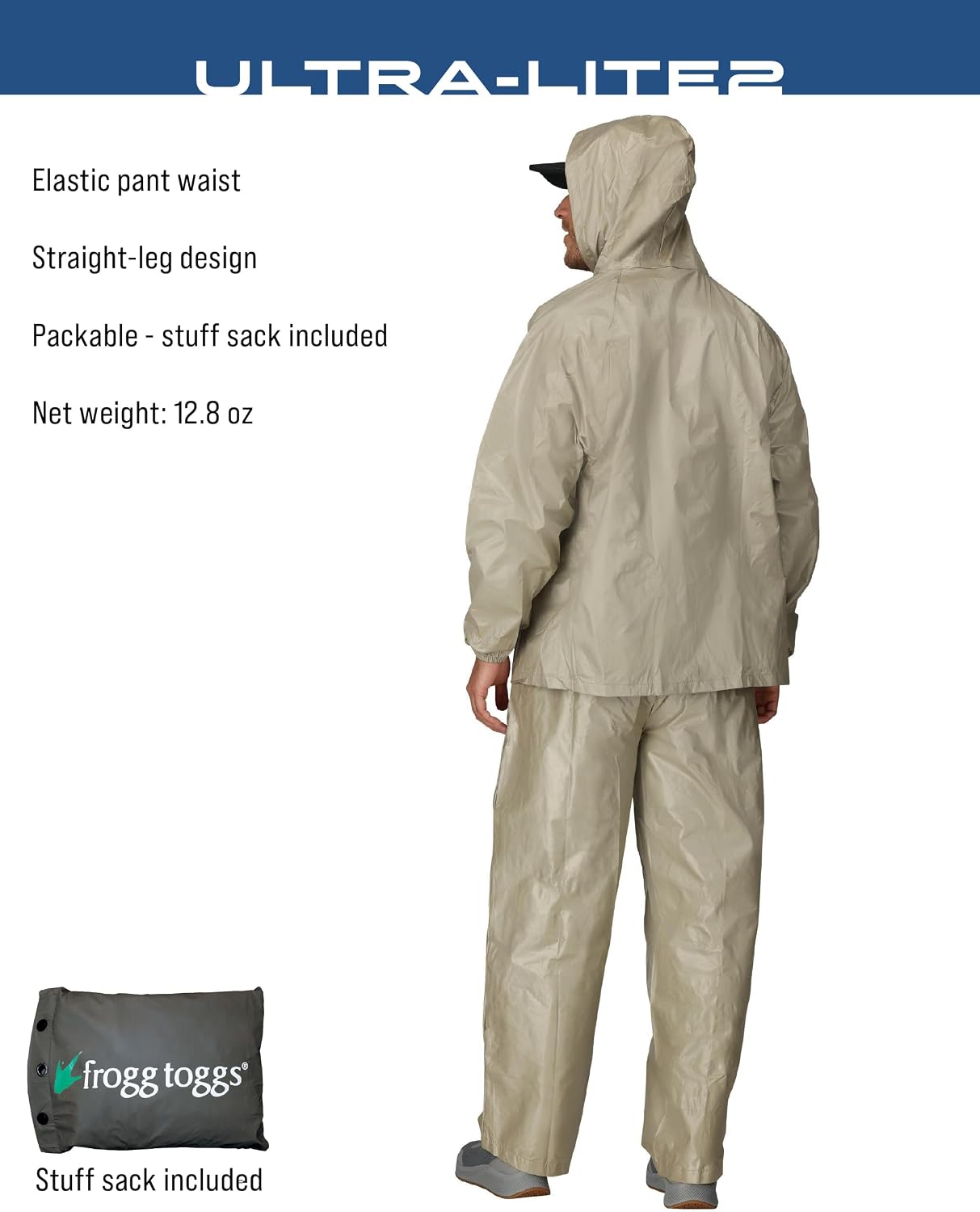 FROGG TOGGS Men's Ultra-Lite2 2-Layer Waterproof Breathable Rain Suit