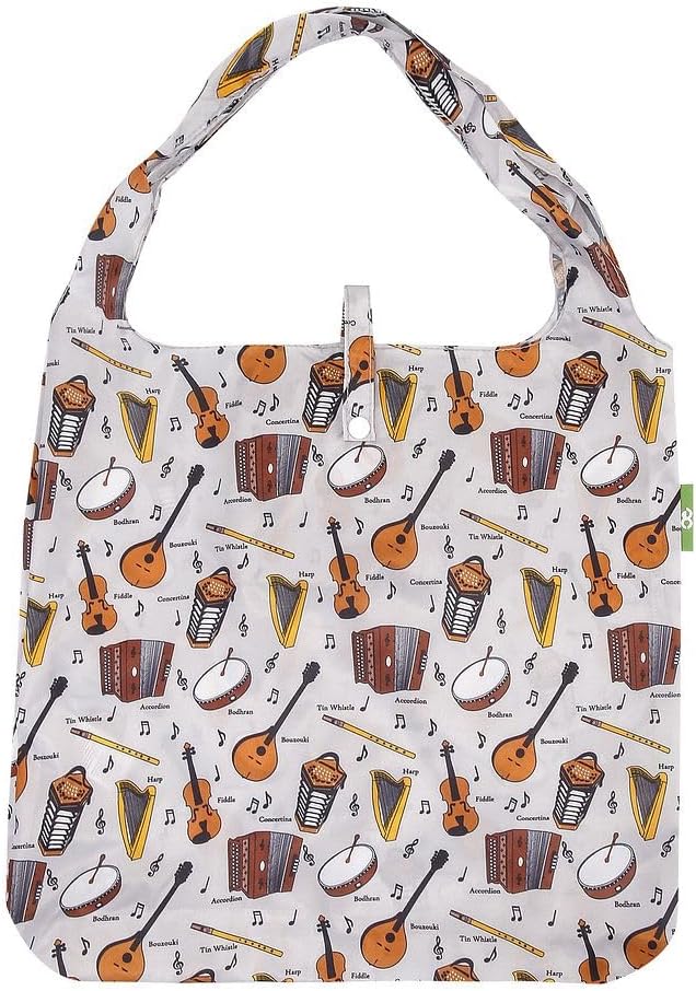 ECO CHIC Foldable Reusable Grocery Bags - Lightweight, Recycled & Reusable Shopping Bag - Waterproof Packable Tote