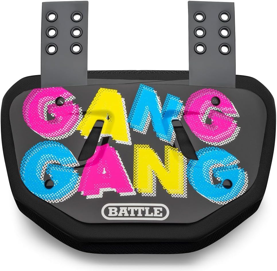 Battle Sports Novelty Football Back Plate, Kids, Adults