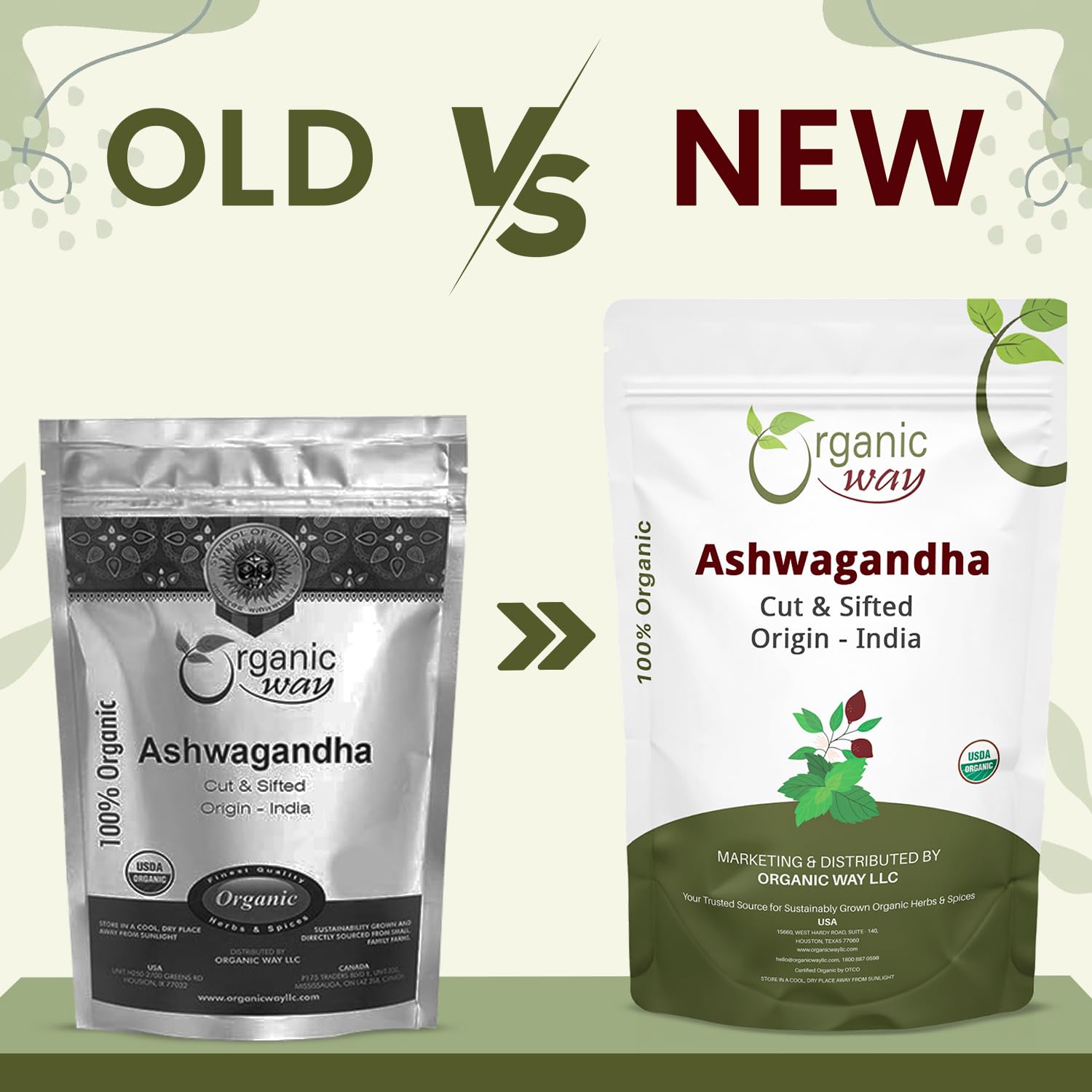 Organic Way Ashwagandha Root Cut & Sifted (Withania somnifera) - Organic & Kosher Certified | Vegan