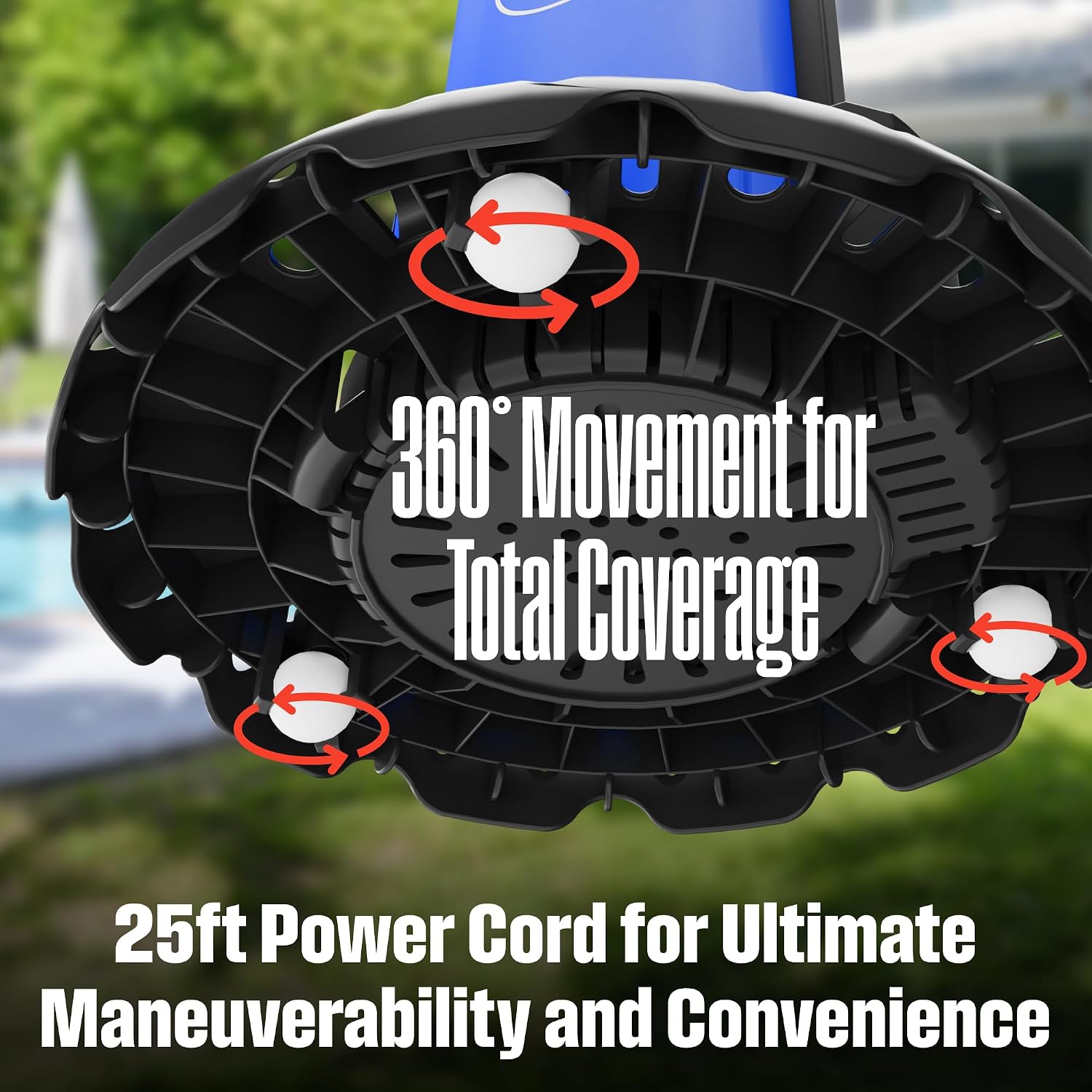 Westinghouse - 1/4 HP Pool Cover Pump, Automatic Submersible Pump with 25ft Power Cord, 1800 GPH Water Removal for Pool, Hot Tubs