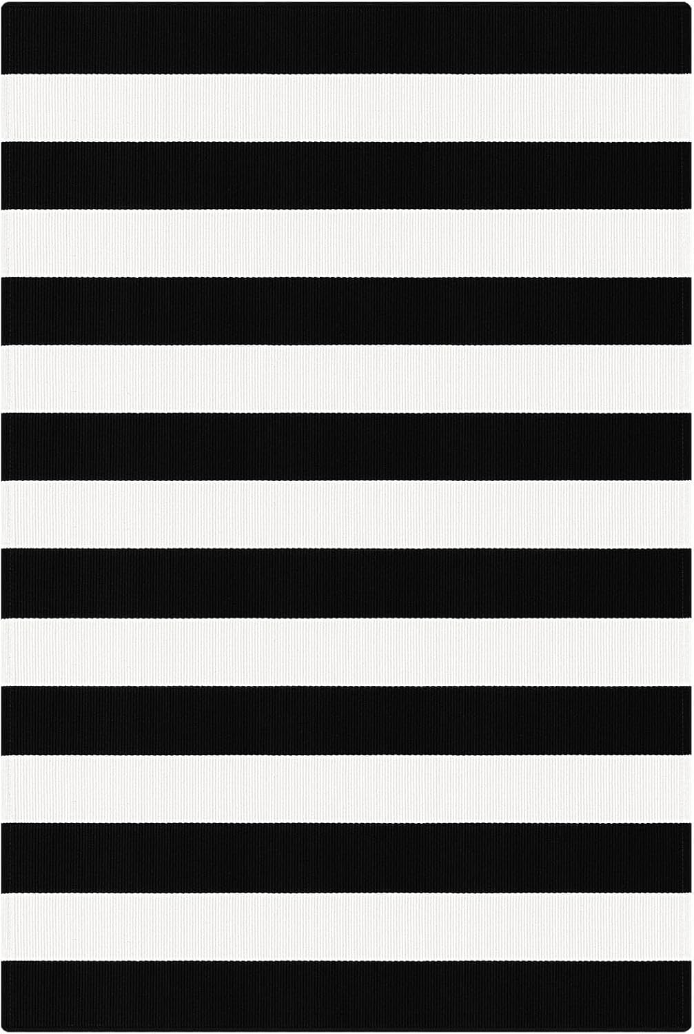 KOZYFLY Black and White Area Rug 3x5 Ft Washable