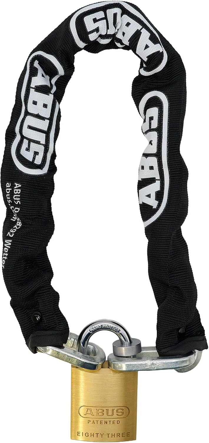 ABUS Hardened Steel 8KS 6 Foot x 5/16" Thick Square Security Chain | for Bikes, Containers, Trailers, ATV's, Motorcycles and Personal/Industrial Property