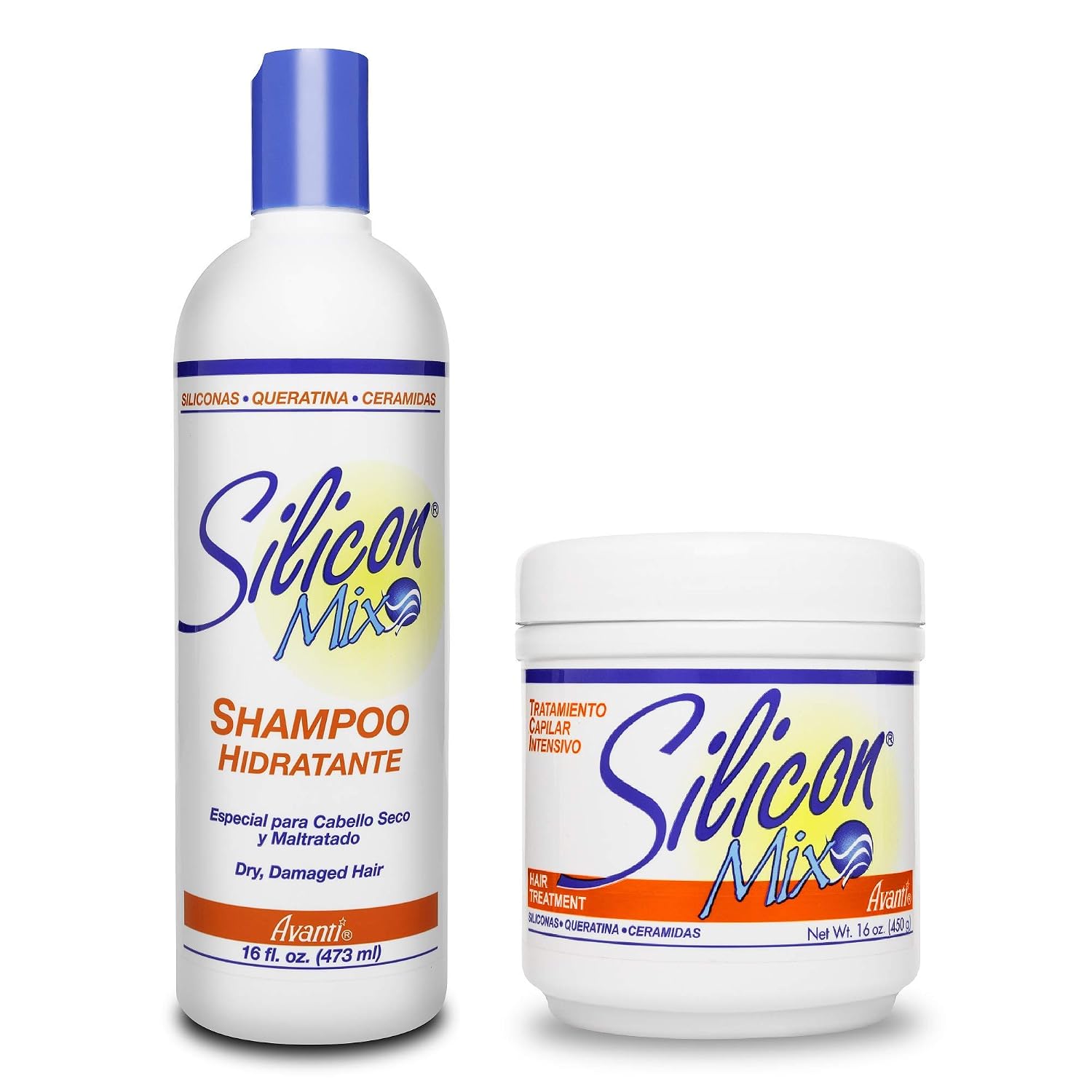 Silicon Mix Hair Treatment & Shampoo 16 oz Combo – Deep Conditioner & Intensive Treatment for Dry