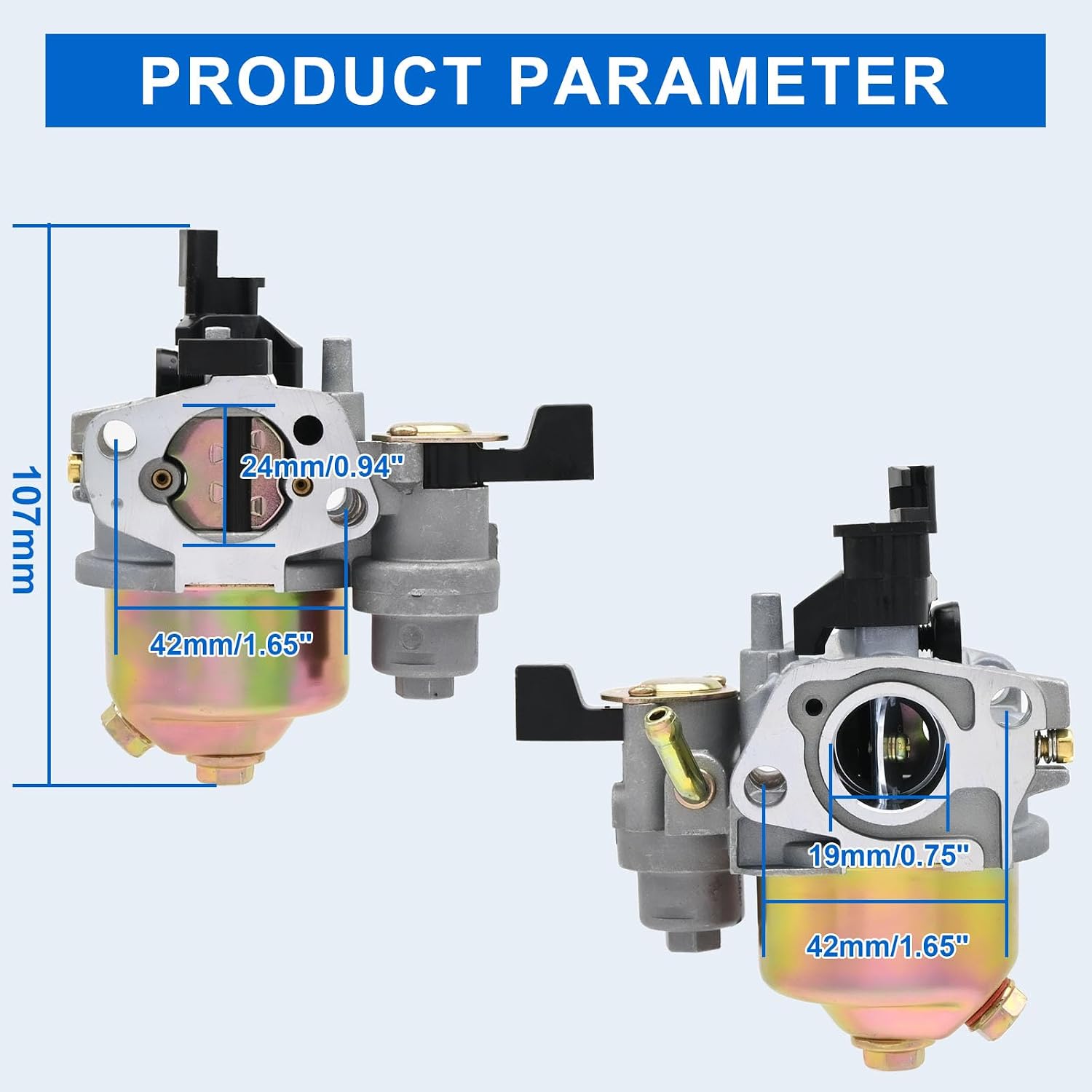 FitBest GX160 Carburetor for Honda GX120 GX200 5.5HP 6.5HP Engines – Harbor Freight Predator 212cc 224cc Replacement – Ideal for Go Karts, Pressure Washers, Water Pumps
