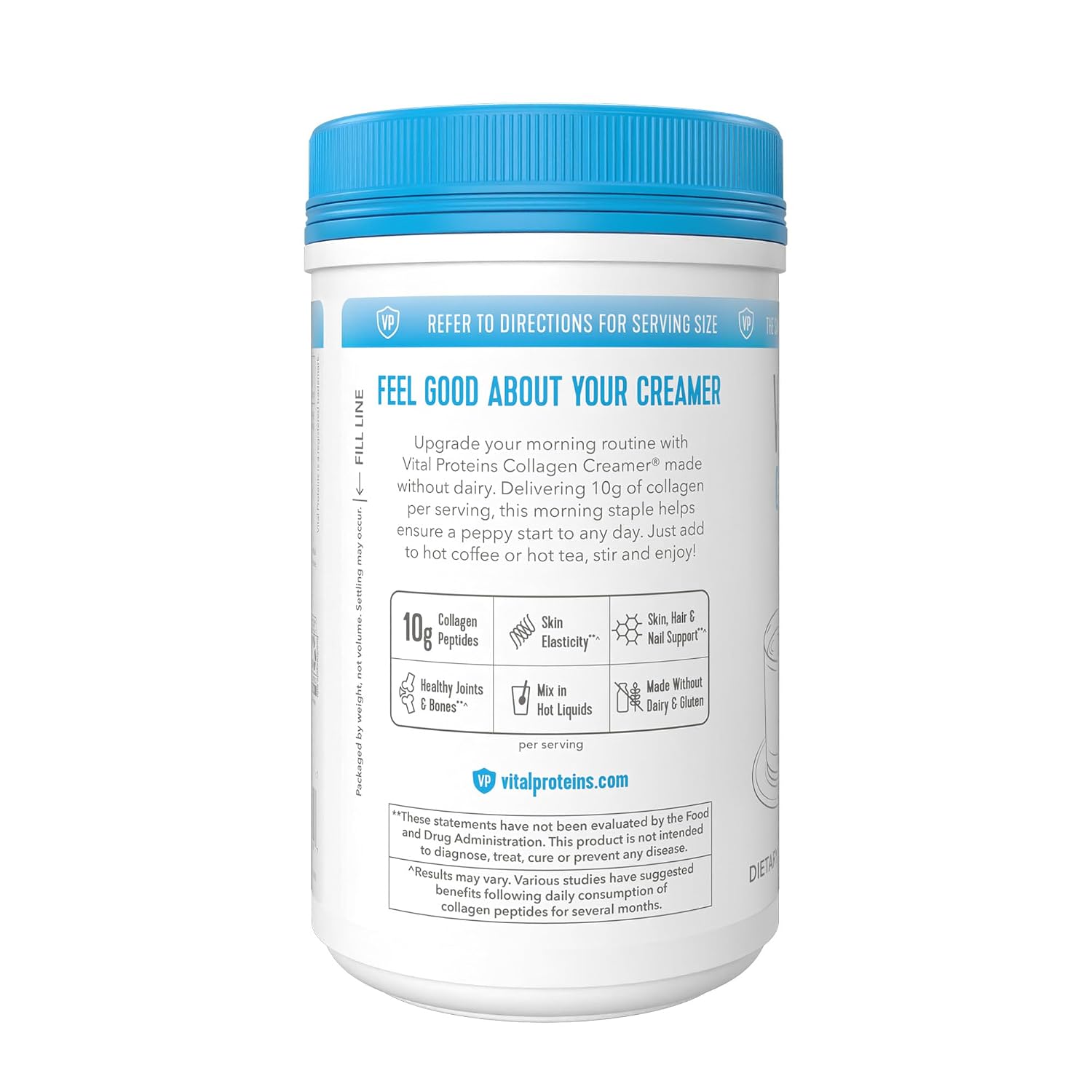Vital Proteins Collagen Peptides Powder, Vanilla, 10.6oz | Collagen Coffee Creamer, Supports Hair Skin & Nails, Vanilla Flavor, Daily Coffee Add-In, 12 Servings