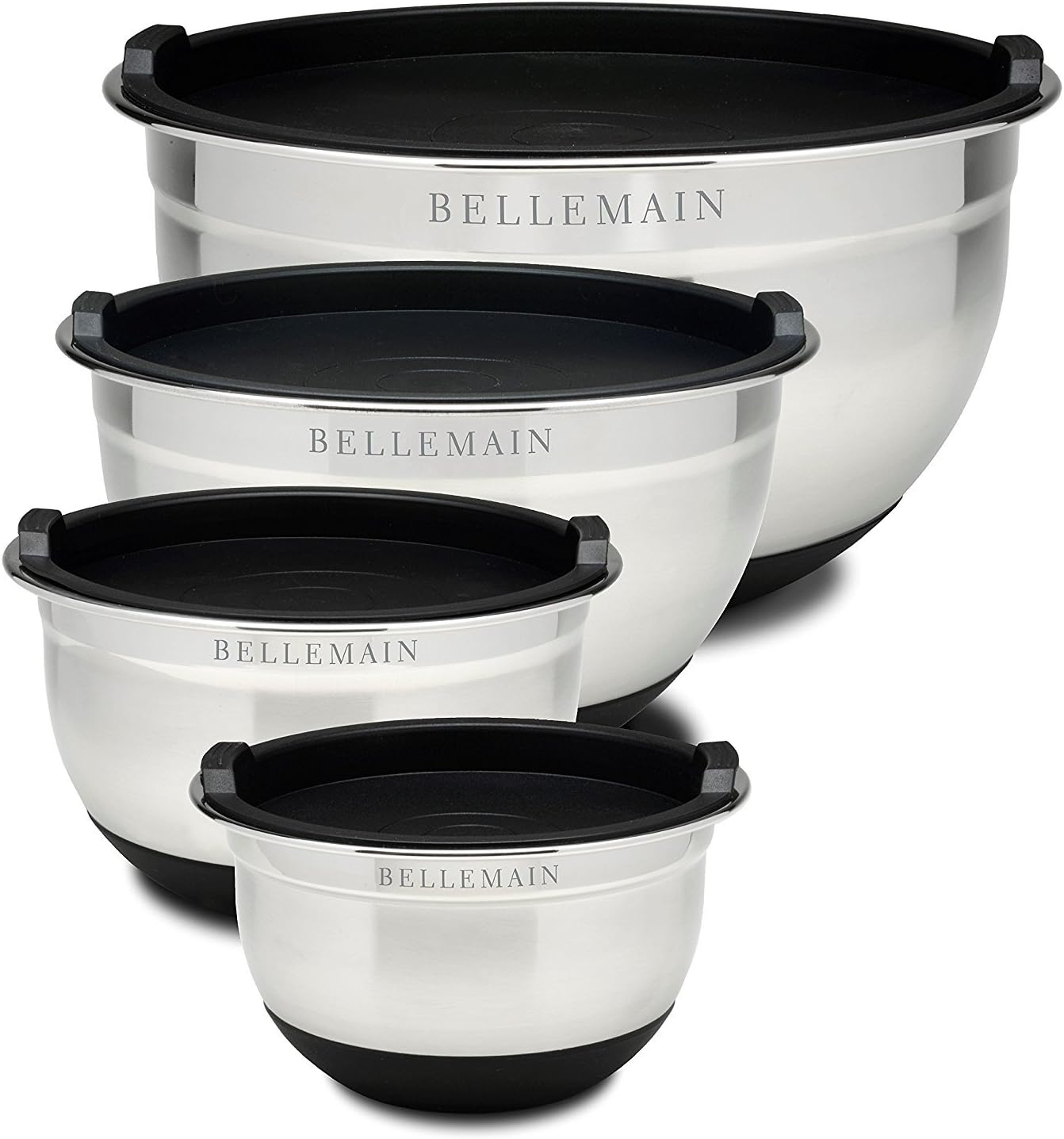 Bellemain Stainless Steel Mixing Bowls with Airtight Lids Set - Set of 5