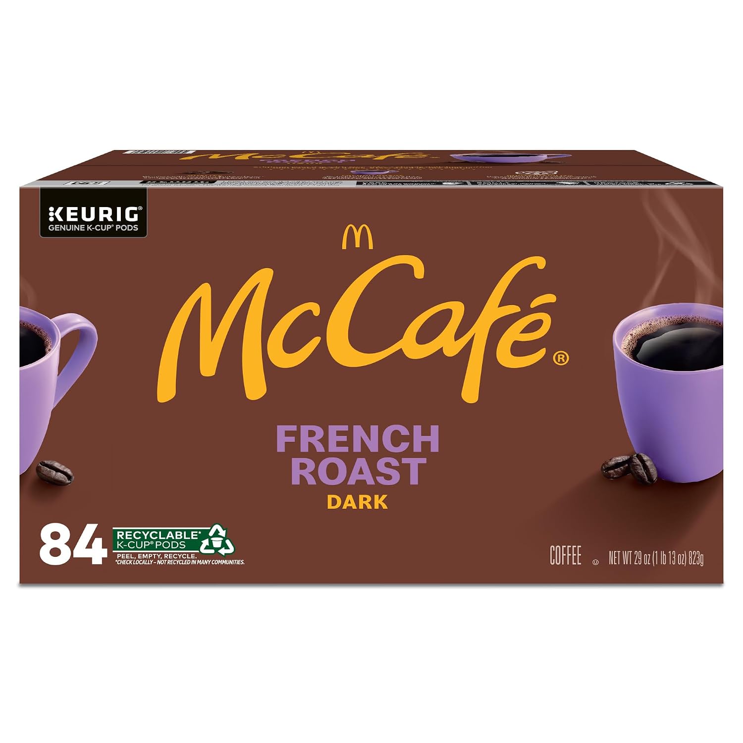 McCafe French Roast, Single Serve Coffee Keurig K-Cup Pods, Dark Roast, 96 Count (4 Packs of 24)