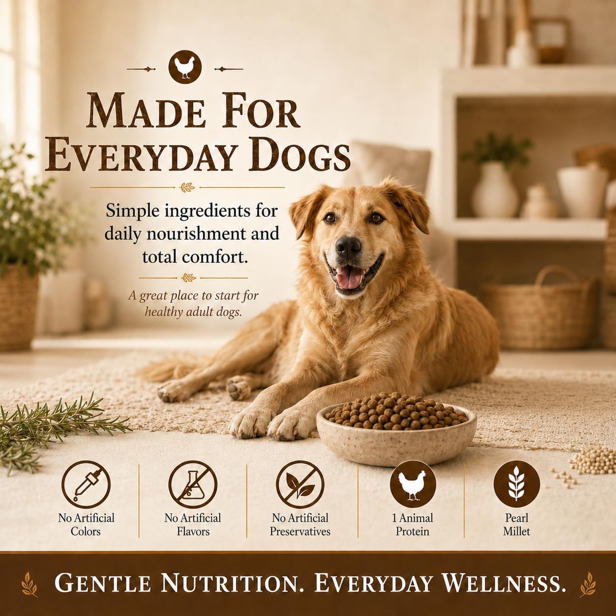 Canine Caviar - Open Range: Water Buffalo & Chickpea Alkaline Dry Dog Food, Limited Ingredients, Gluten-Free, Based on Science & Research, Veterinary Alternative Diet (22 Pound Bag)