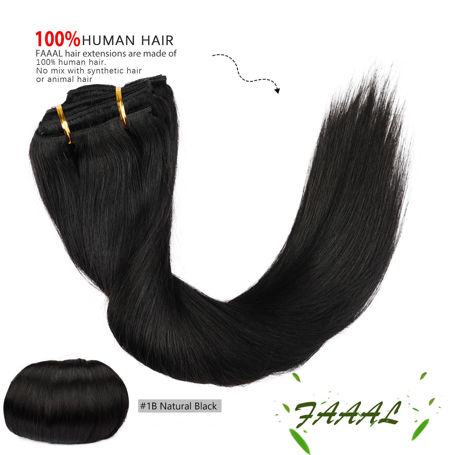 22" Clip in Human Hair Extensions Full Head 200g 10 Pieces 22 Clips Light Brown Double Weft Brazilian Real Remy Hair Extensions Thick Straight (22"