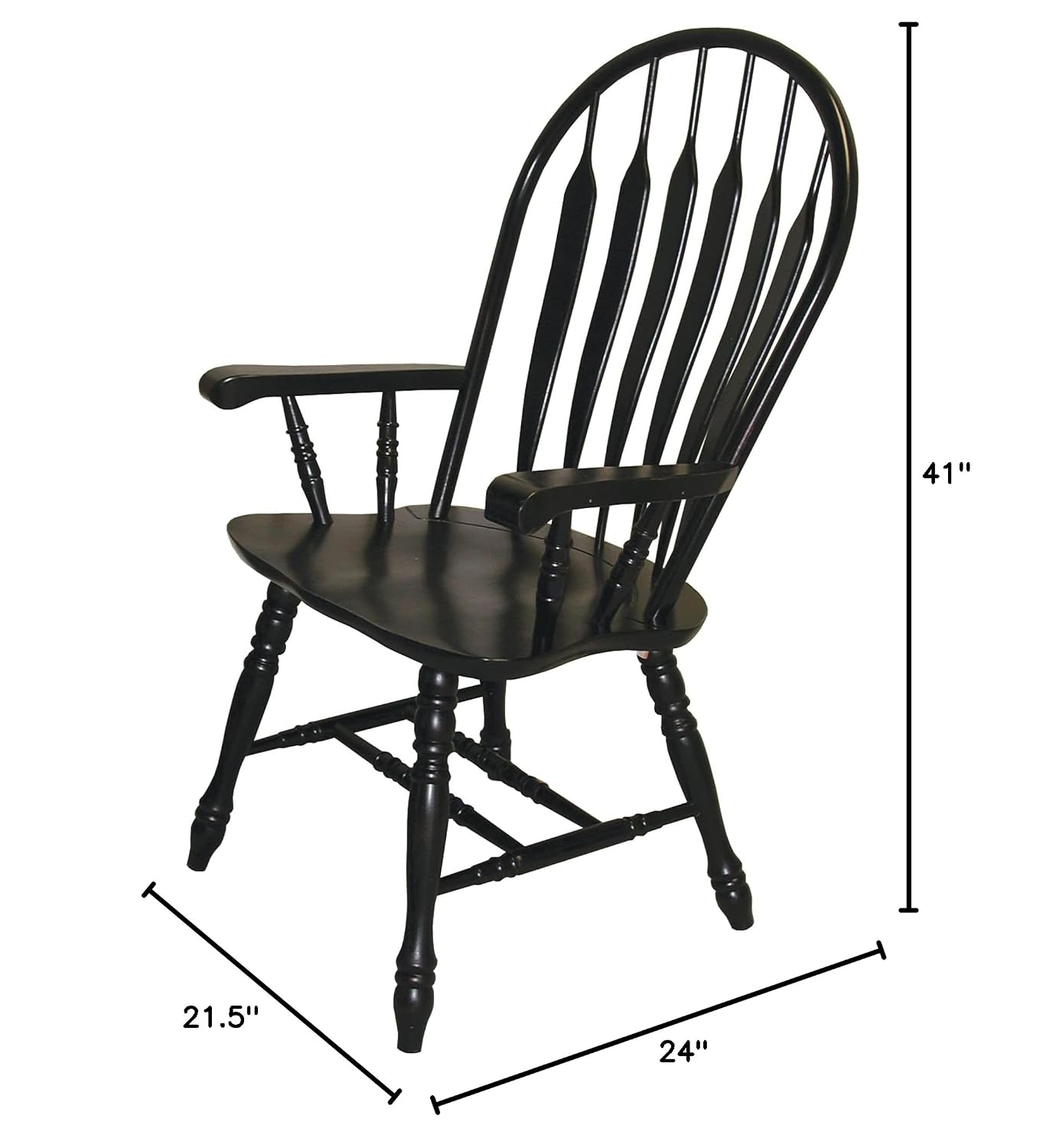 Sunset Trading Comfort Dining Arm Chair, 41", Light Oak