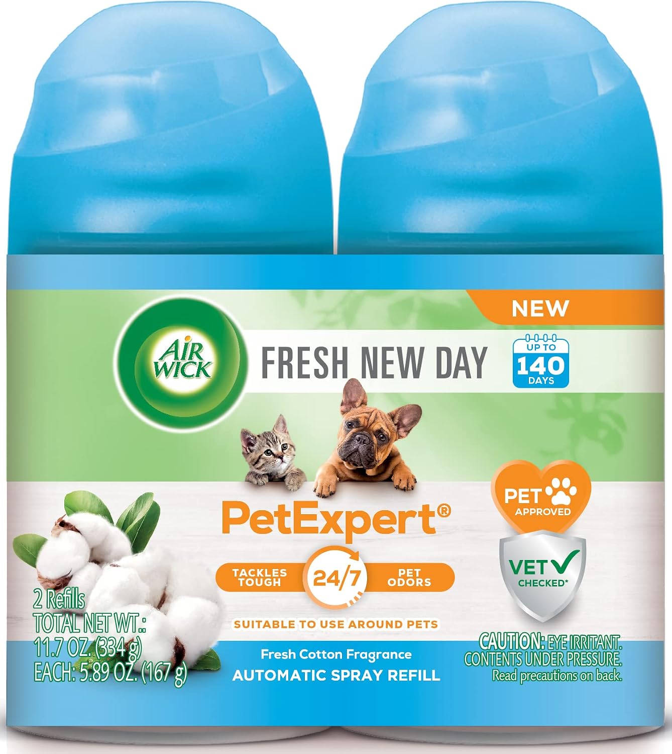 Air Wick Automatic Air Freshener Spray Refill, 2ct, Summer Delights, Odor Neutralization, Essential Oils