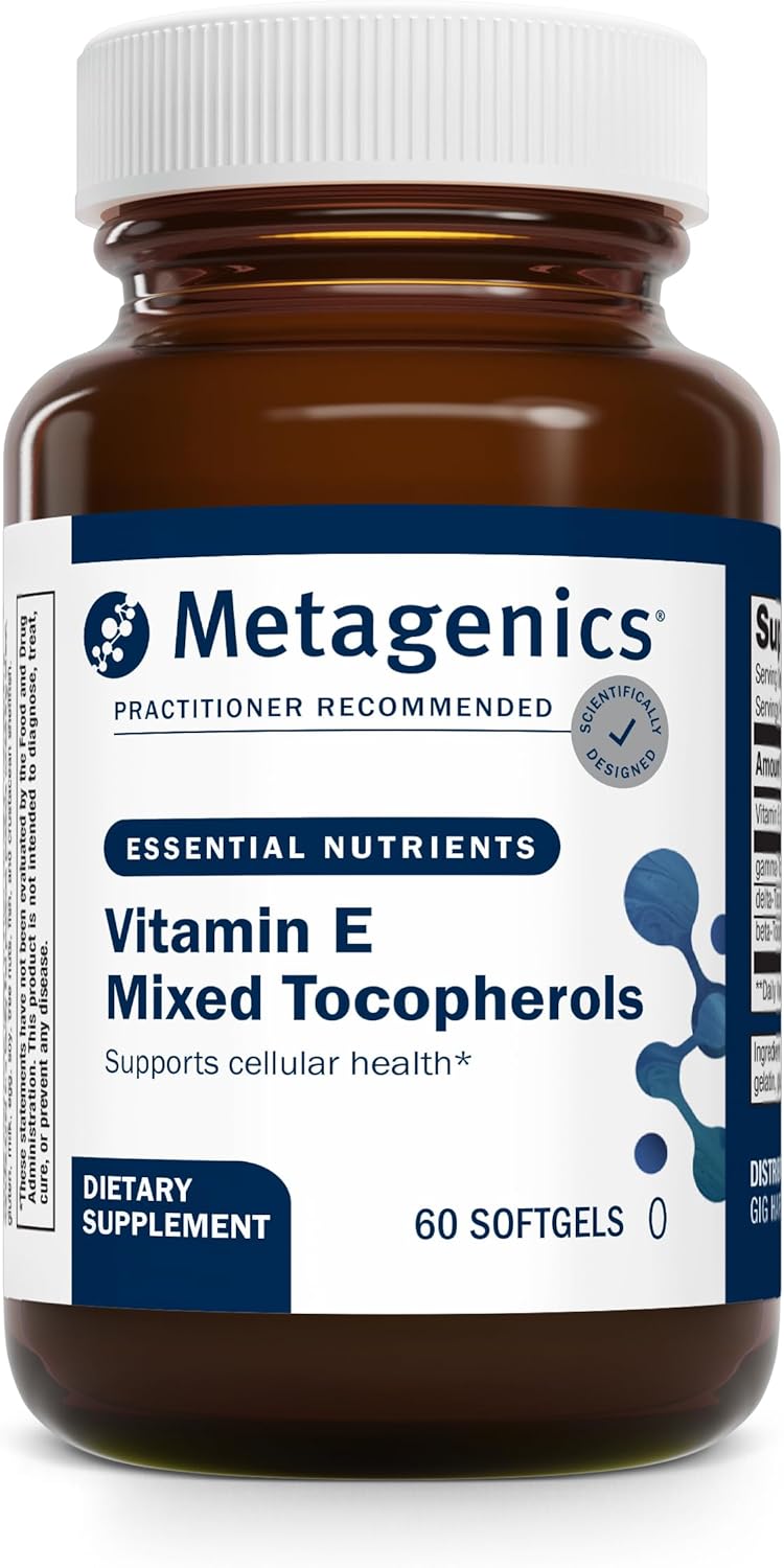 Metagenics Vitamin E Mixed Tocopherols - High Potency Antioxidant Supplement with Alpha & Gamma Tocopherols - Supports Heart