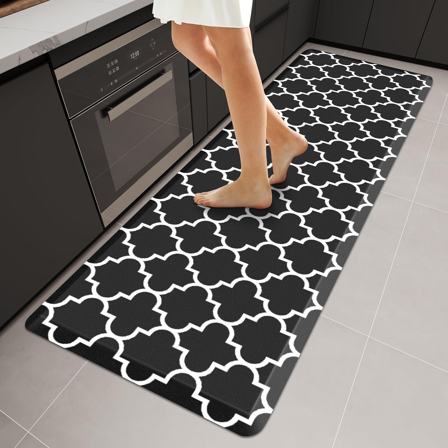 WISELIFE Kitchen Mats and Rugs Cushioned Anti-Fatigue, 17.3"x 60", Grey