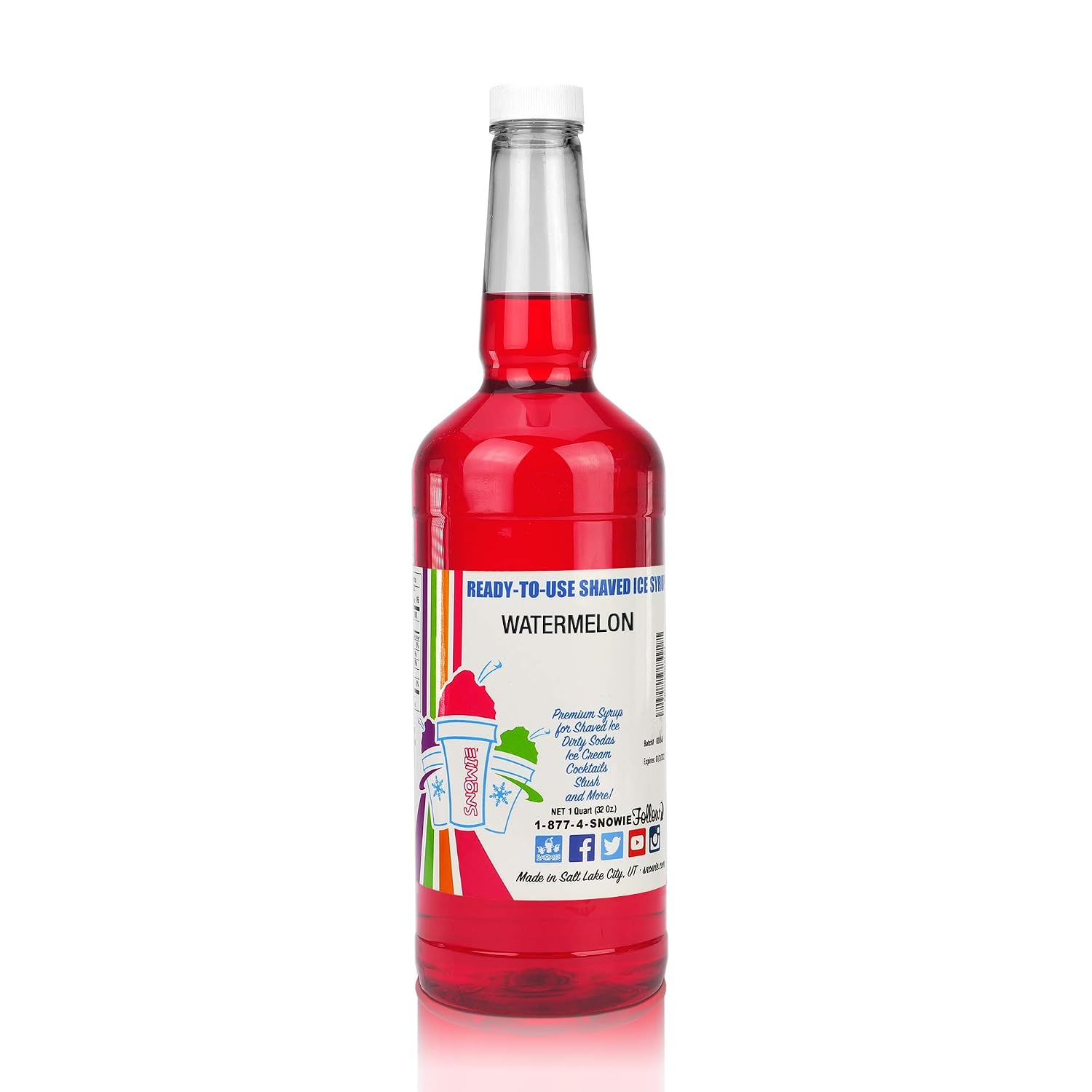 SNOWIE Ready to Use Shaved Ice Snow Cone Syrup - Gallon (Cotton Candy Pink)