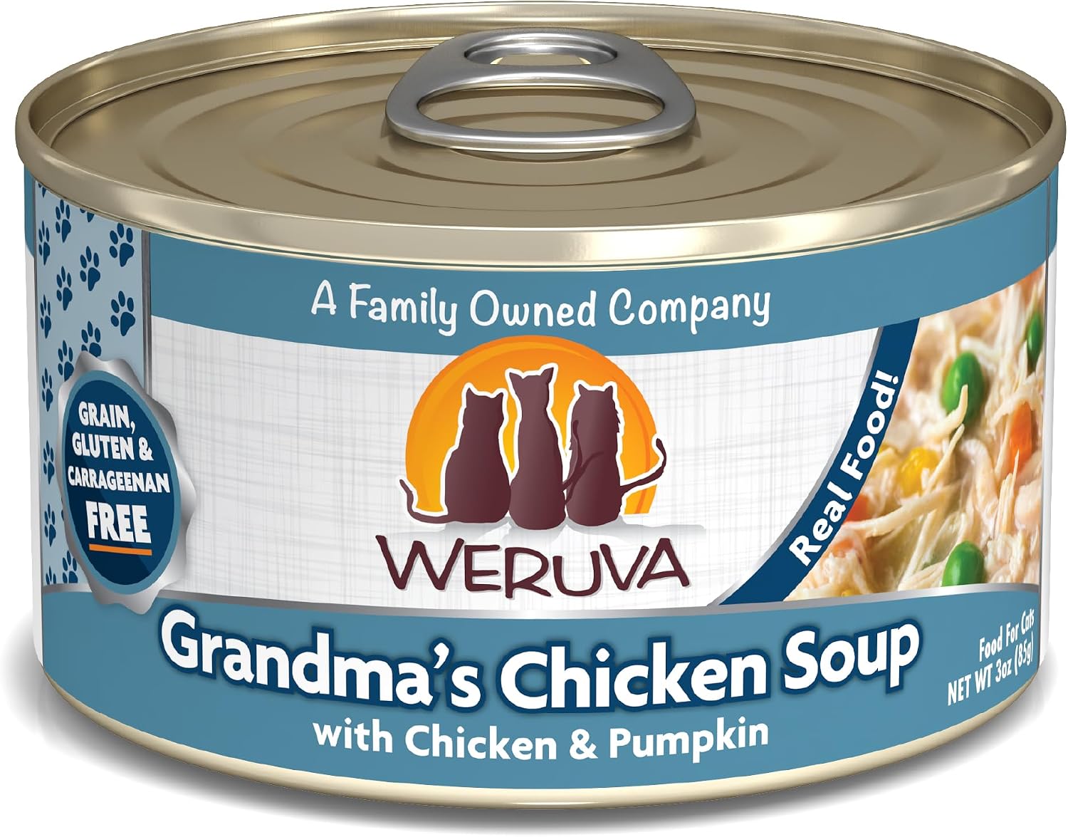 Weruva Classic Cat Food, Paw Lickin’ Chicken with Chicken Breast in Gravy, 3oz Can (Pack of 24)