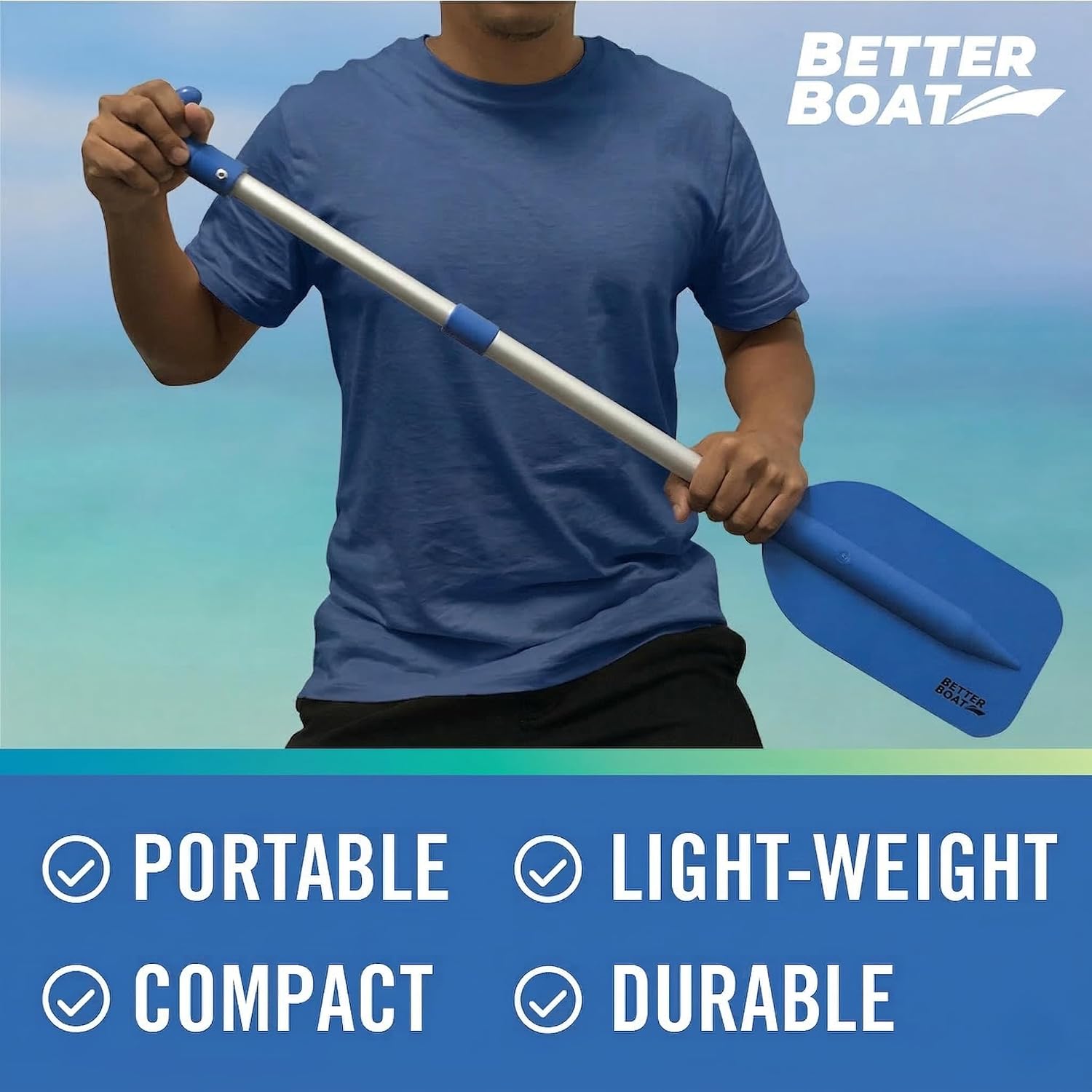 Boat Paddle Telescoping Plastic Collapsible Oar, Kayak, Jet Ski, Rafting
