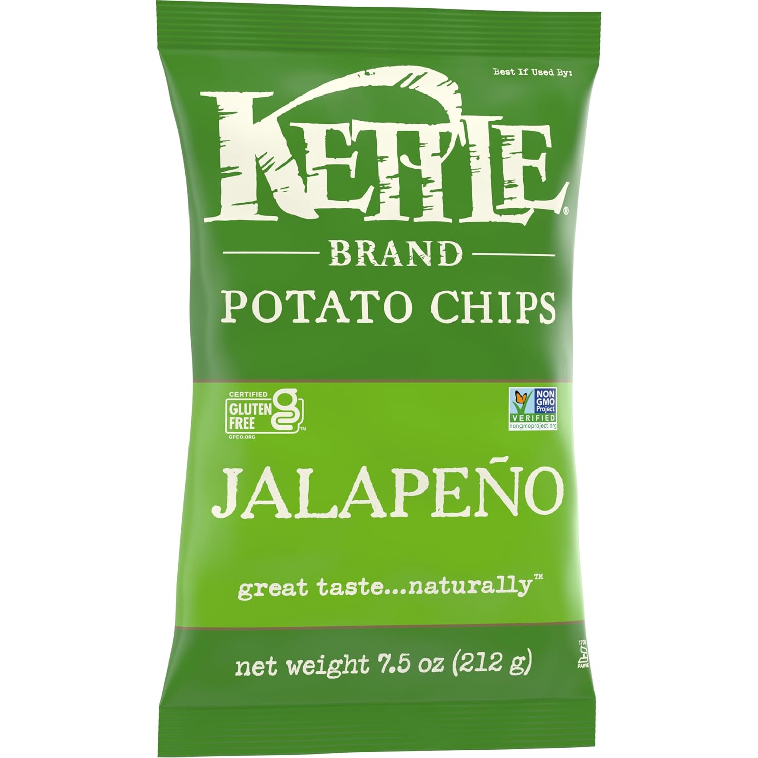 Kettle Brand Potato Chips, Jalapeno Kettle Chips, Party Size, 13 Oz