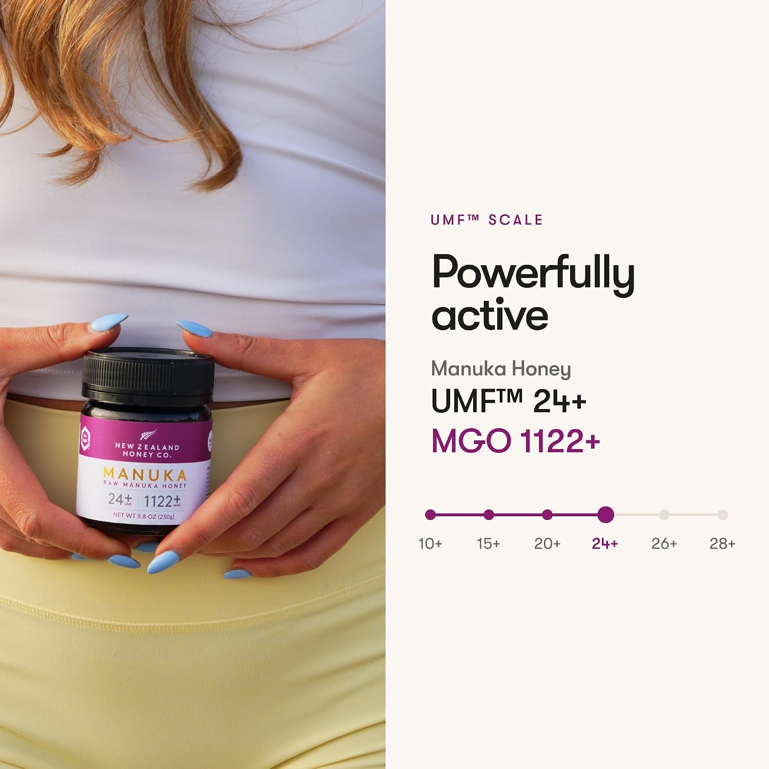 Raw Manuka Honey UMF 24+ MGO 1122+, UMF Certified, 3rd Party Tested, 8.8oz