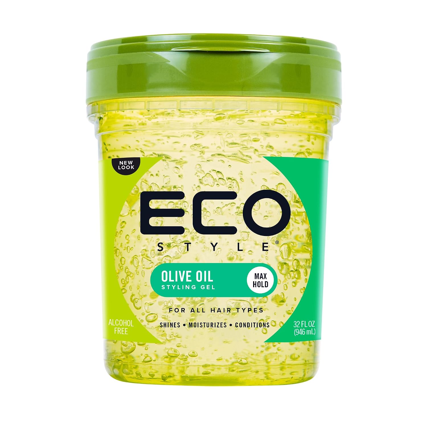 Eco Style Gel Olive Oil Styling - Adds Shine and Tames Split Ends - Delivers Moisture to Scalp - Nourishes And Repairs - Provides Weightless and Superior Hold - Ideal for all Hair - 8 oz