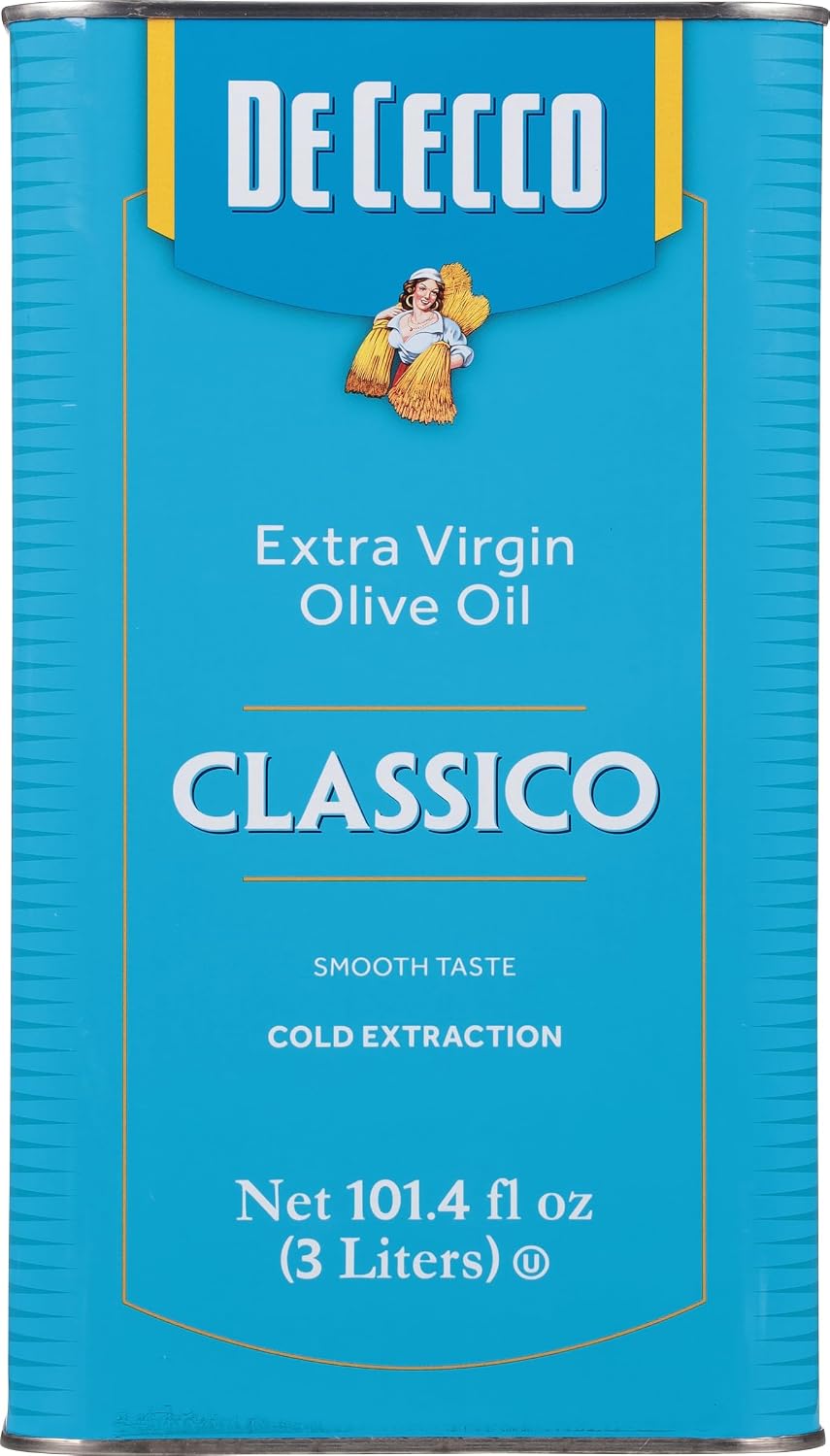 De Cecco Extra Virgin Olive Oil, Classico, Cold Extraction, Great for Cooking & Smooth Taste, 16.9 Fl Oz