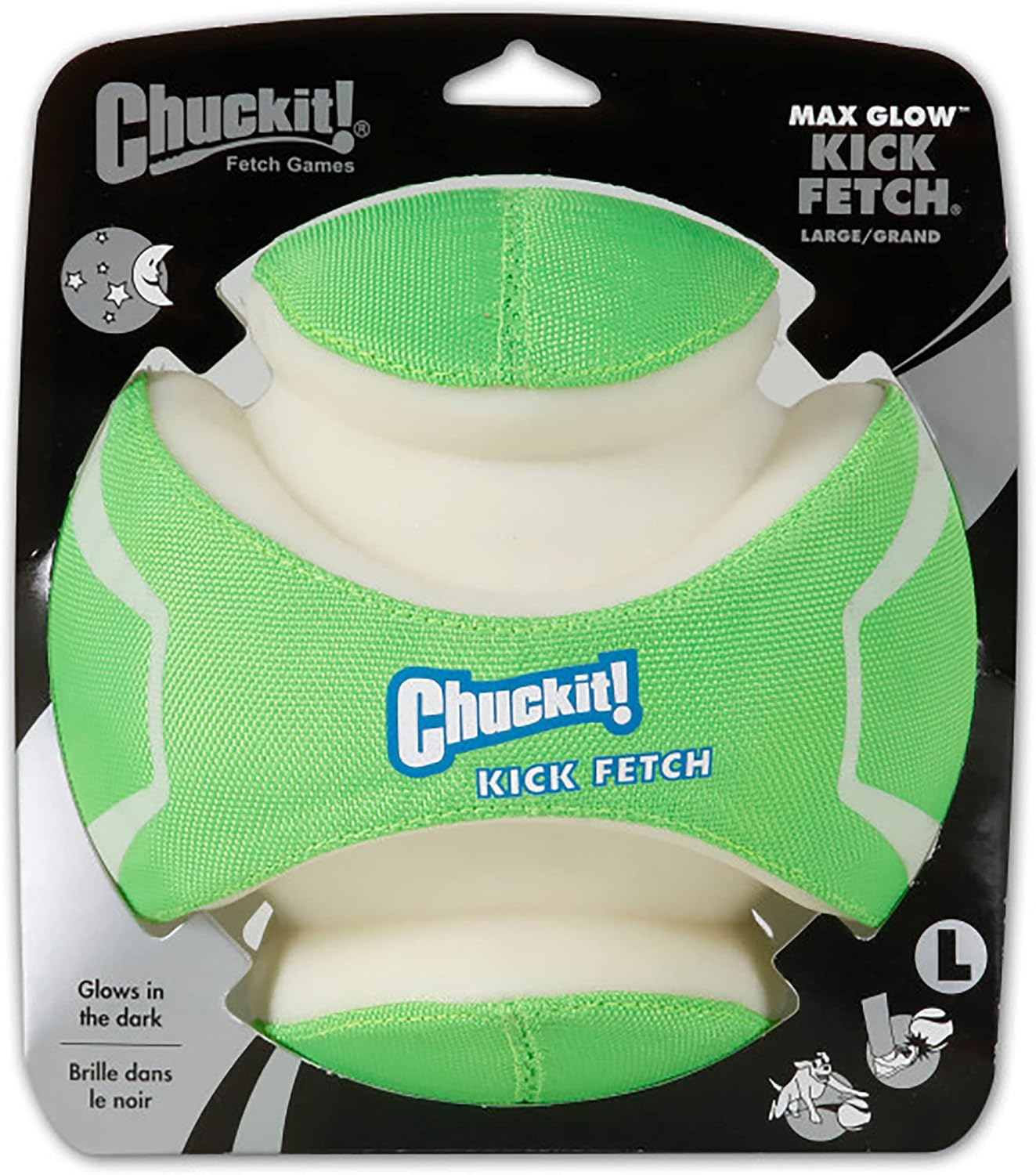 Chuckit! Kick Fetch Ball Dog Toy, Floats in Water, Large 8 Inch Diameter | Durable rubber and foam build, interactive play design, great for pool or lake sessions, built for big breed dogs each day