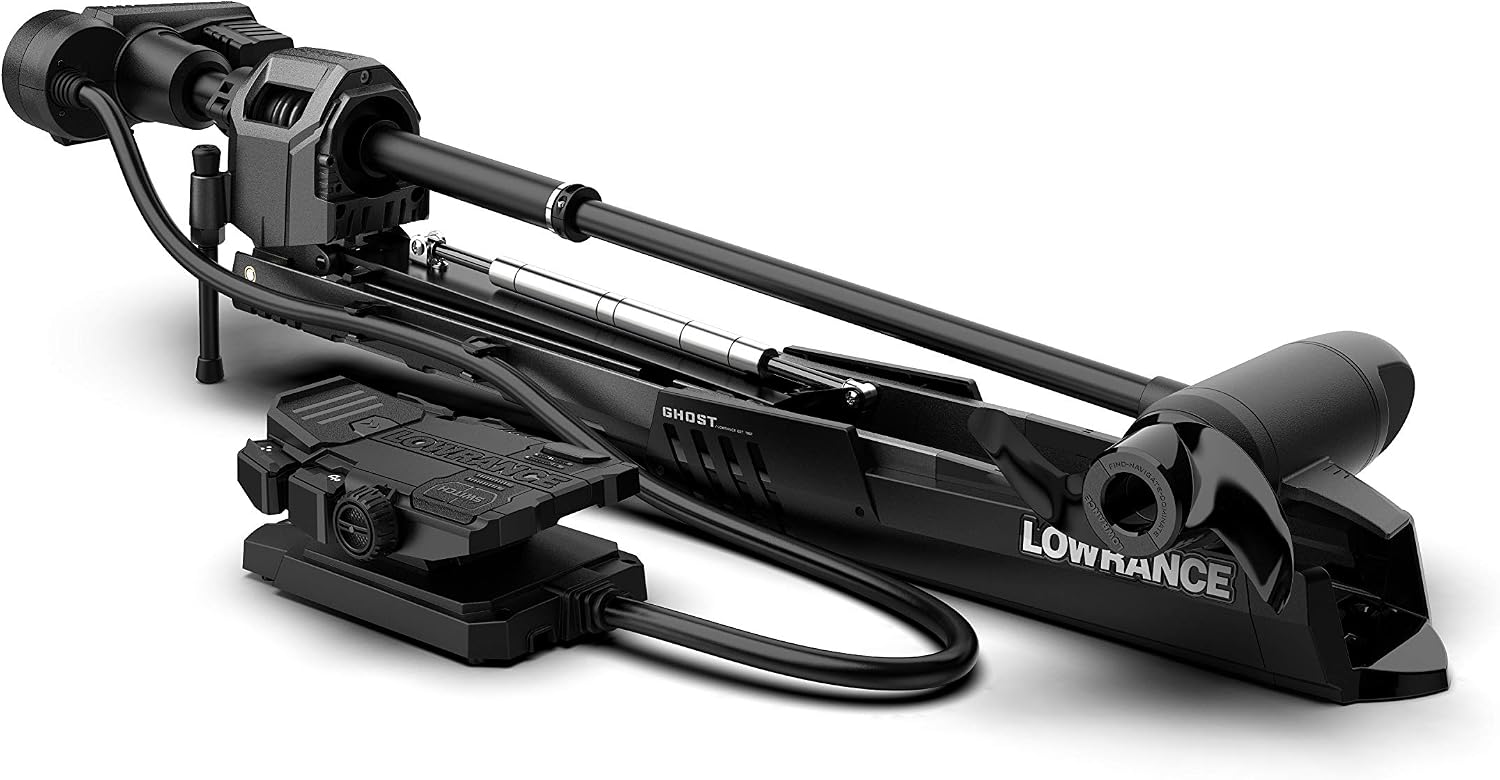 Lowrance Ghost - Freshwater Trolling Motor, Ultra Quiet, Bow Mount, 97/120 lbs Thrust with Configurable Foot Pedal
