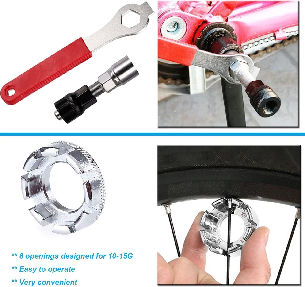 Bike Repair Bag with Tire Pump and Portable Bicycle Kit for Camping Travel | All in One Tool kit, 16 in 1 Bike Multitool, Bike Glueless Patches, Bicycle Tire Repair Kit, Fits Mountain & Road Bike