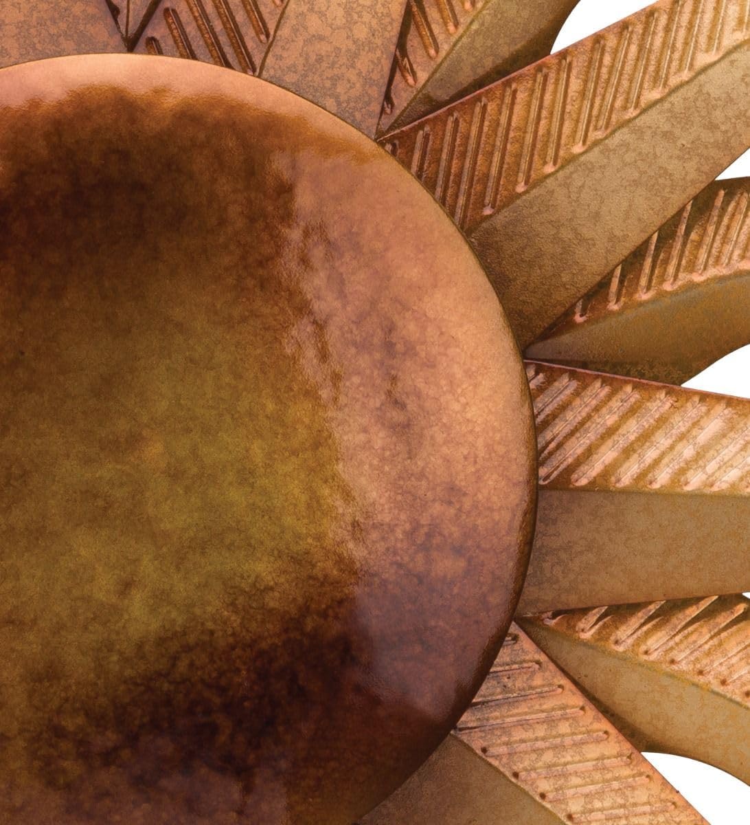 Regal Art & Gift Handcrafted Metal Sun Wall Decor, Rustic Sunburst Wall Art | Copper Patina, 40 in, Metal, Rust-Resistant Sunburst Sculpture, Eye-Catching Accent for Patio, Garden & Home