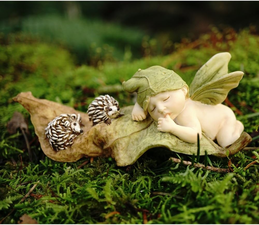 Top Collection Miniature Fairy Garden and Terrarium Statue, Mini Dragon, Green