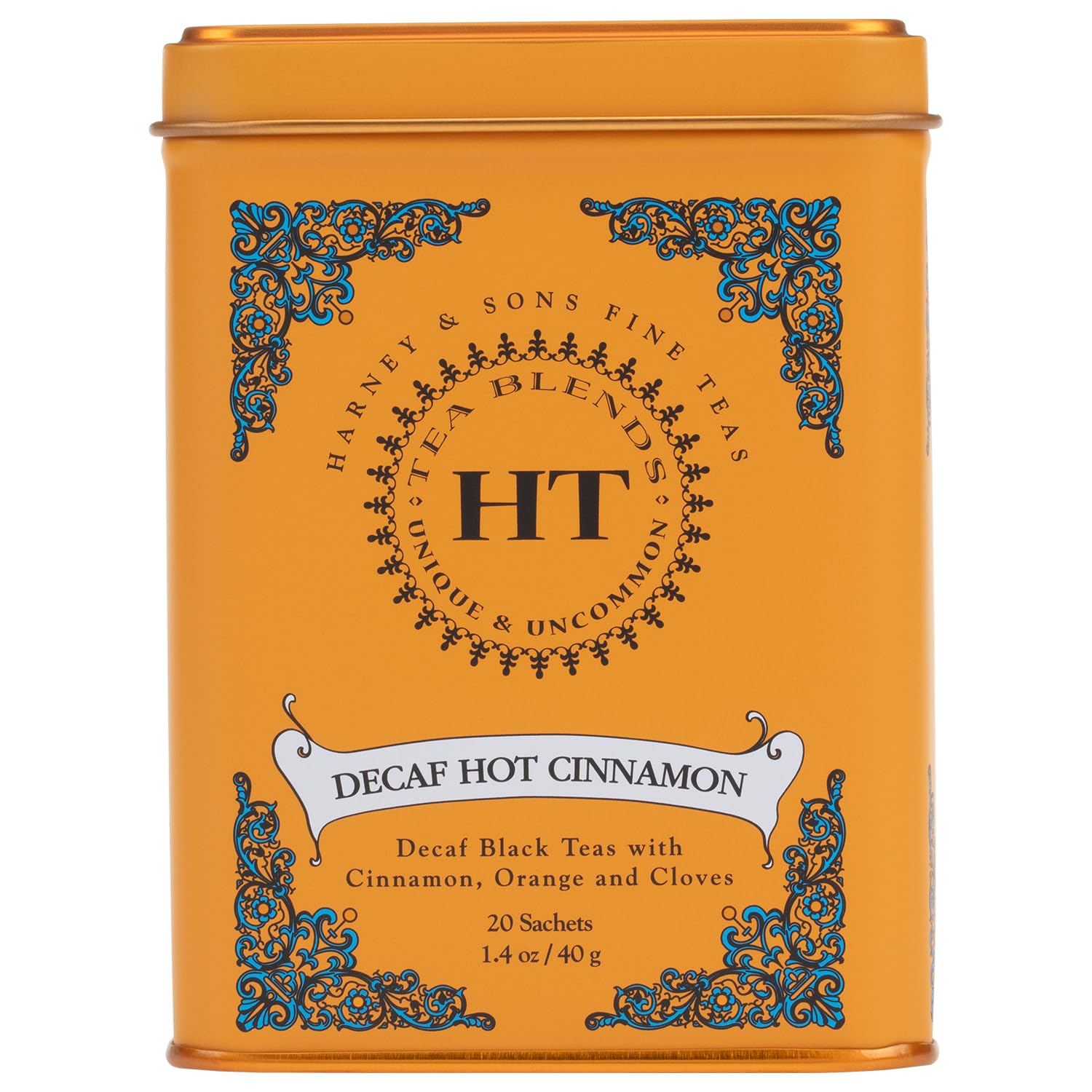 Harney & Sons HT Organic Supreme Green Tea, 20 Sachets, Tea Tin | Organic green tea with 20 sachets in a reusable tea tin. Caffeinated.