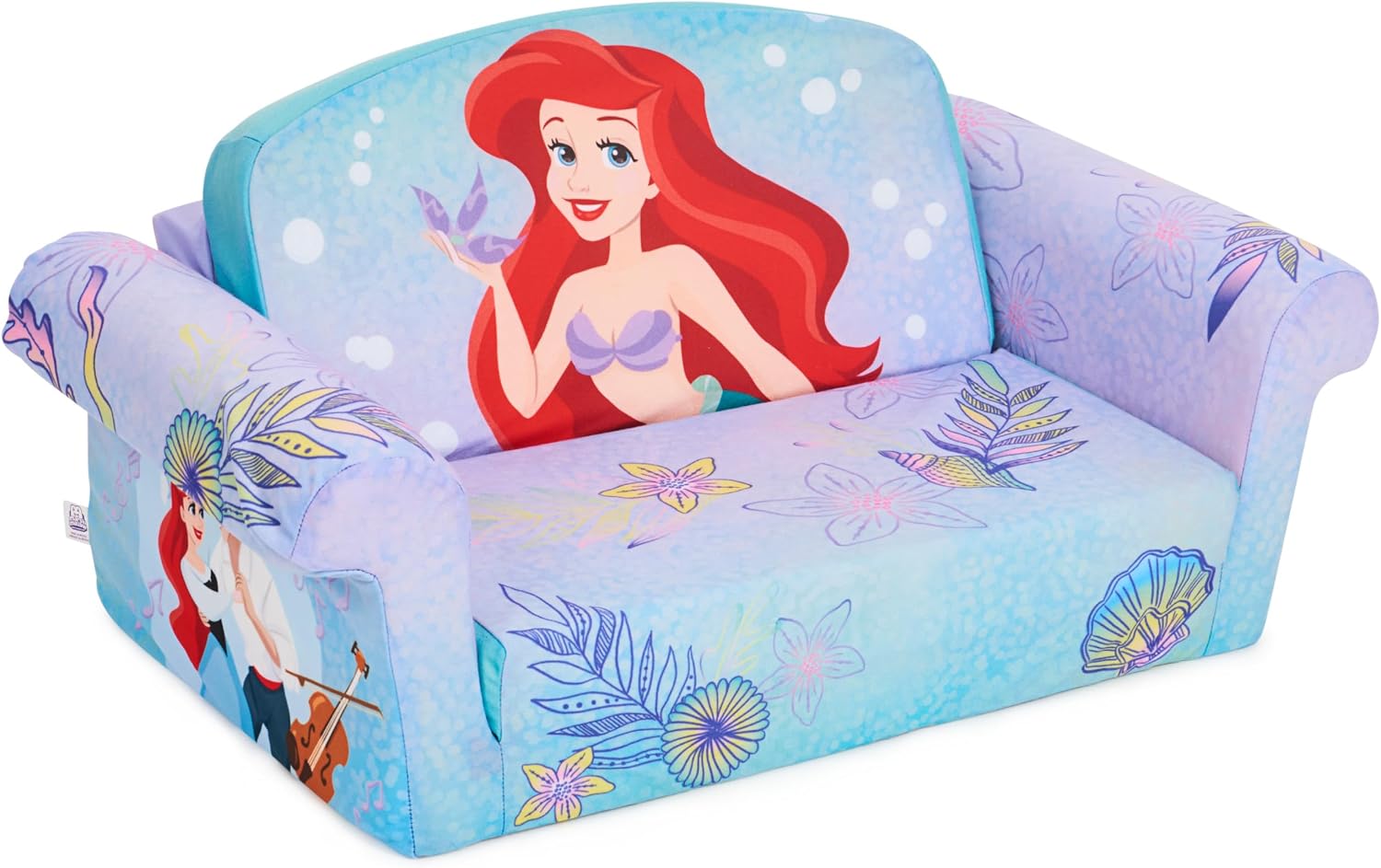 Marshmallow Furniture, Children's 2 in 1 Flip Open Foam Sofa, Minnie Mouse, by Spin Master | Pullout Foam Sleeper for Folding Lounging, Sitting, and Napping for Toddlers & Kids, Bedroom and Playroom Use