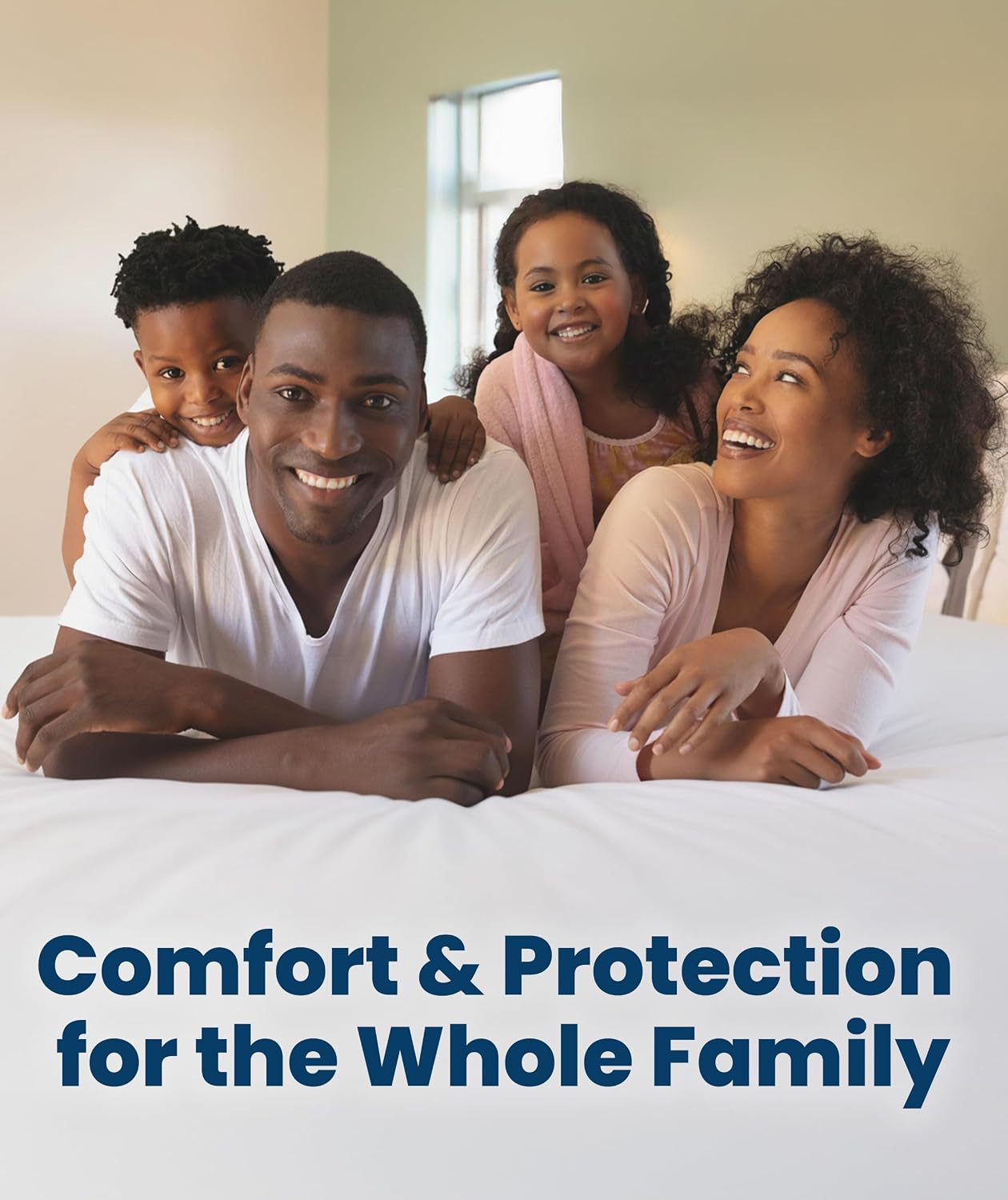 Everlasting Comfort Premium Queen Size Mattress Protector - Waterproof & Hypoallergenic, Noiseless Design, Washable Cover, 18" Deep Pocket, Bed Bug & Dust Mite Proof Cover for Sleep Hygiene