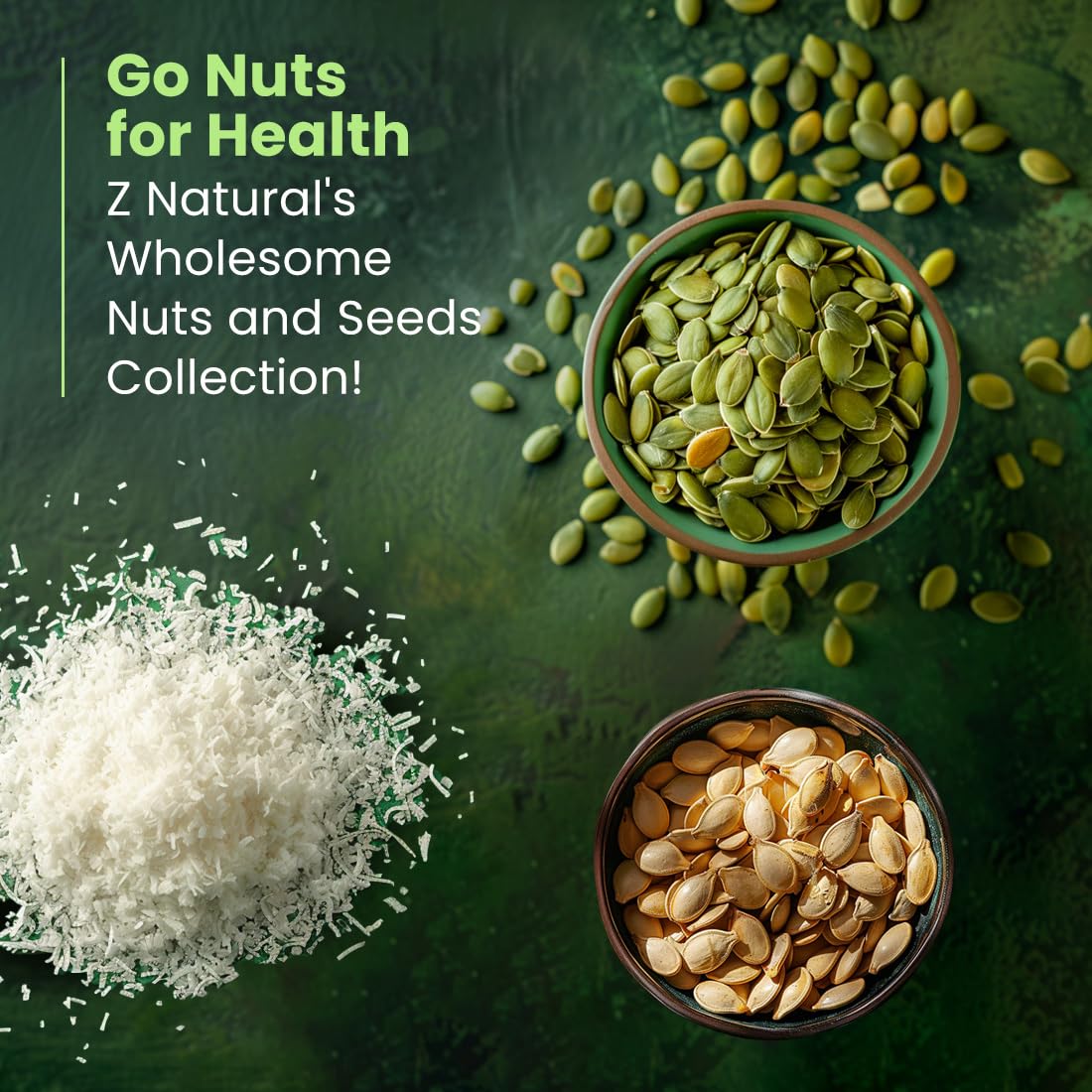 Z Natural Foods Organic Raw Pumpkin Seeds - Shelled Unsalted Pepitas, 2 lb