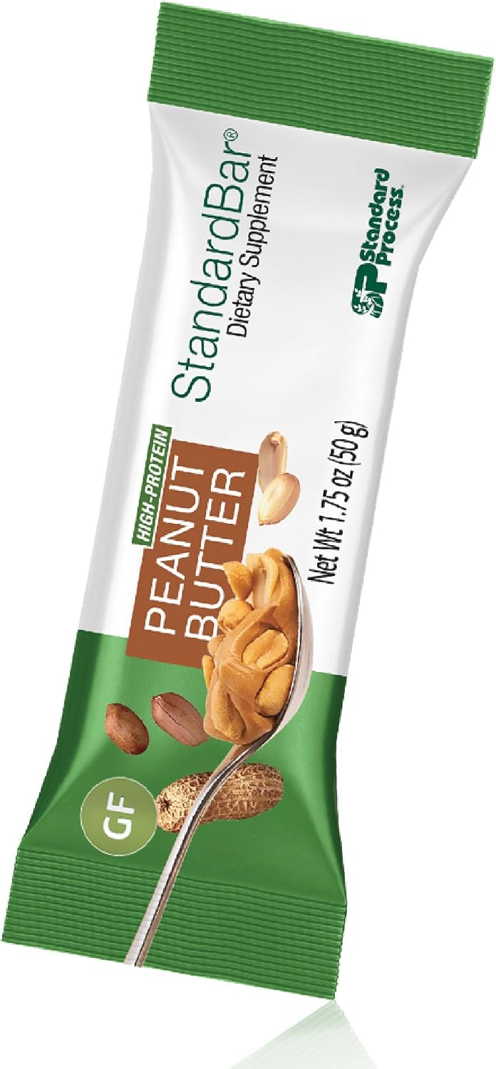 Standard Process StandardBar Peanut Butter - High Protein Bar for Energy & Healthy Snacking - Workout Bar - Vegetarian