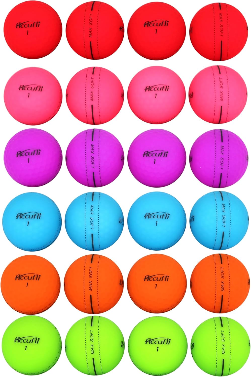 ACCUFLI Max Soft Matte Golf Balls