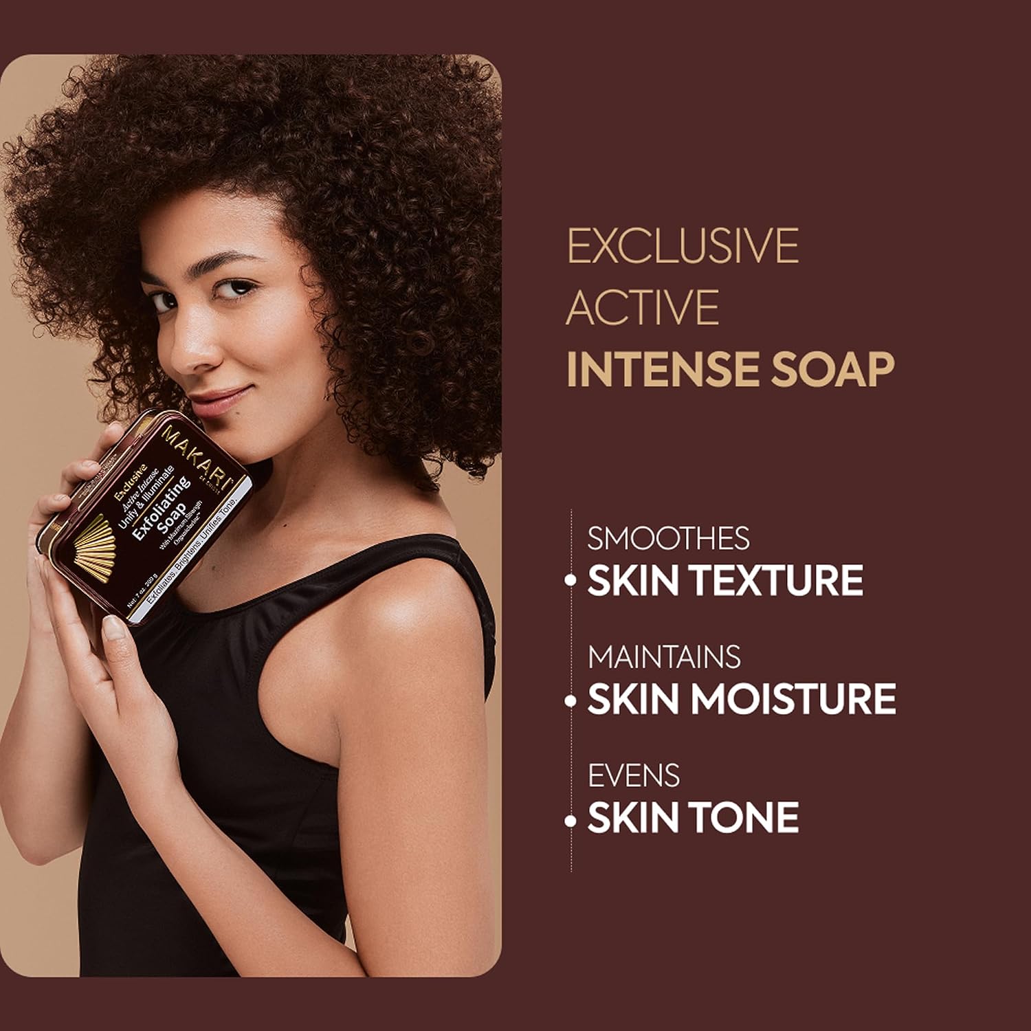 MAKARI Exclusive Active Intense Exfoliating Soap (7oz) | Unify & Illuminate | Advanced Brightening Bar for Dark Spots and Blemishes | Exfoliates Dead Skin Cells and Helps Reveal Natural Skin Radiance