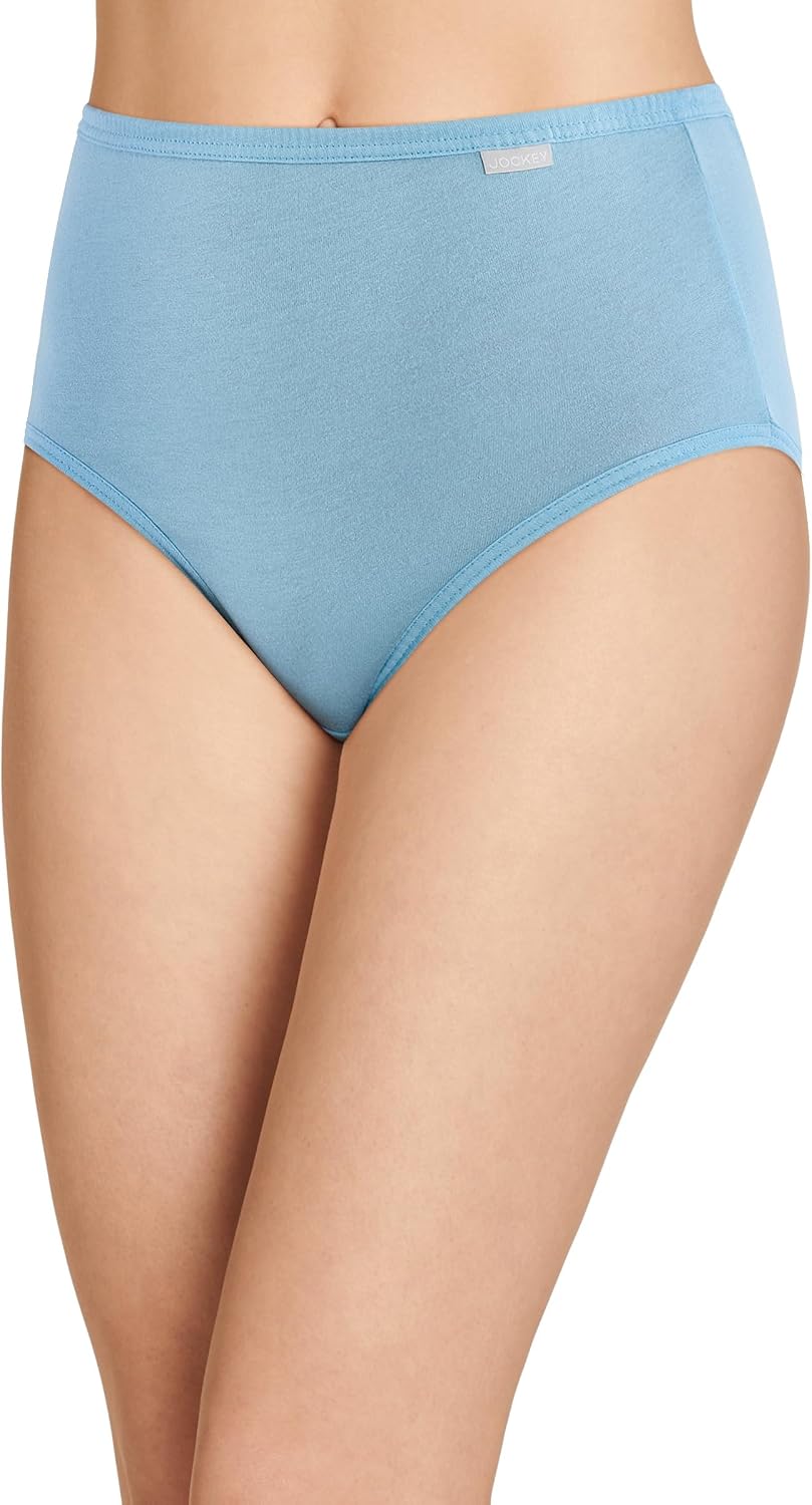 Jockey Women's Underwear 100% Cotton Elance Brief - 3 Pack